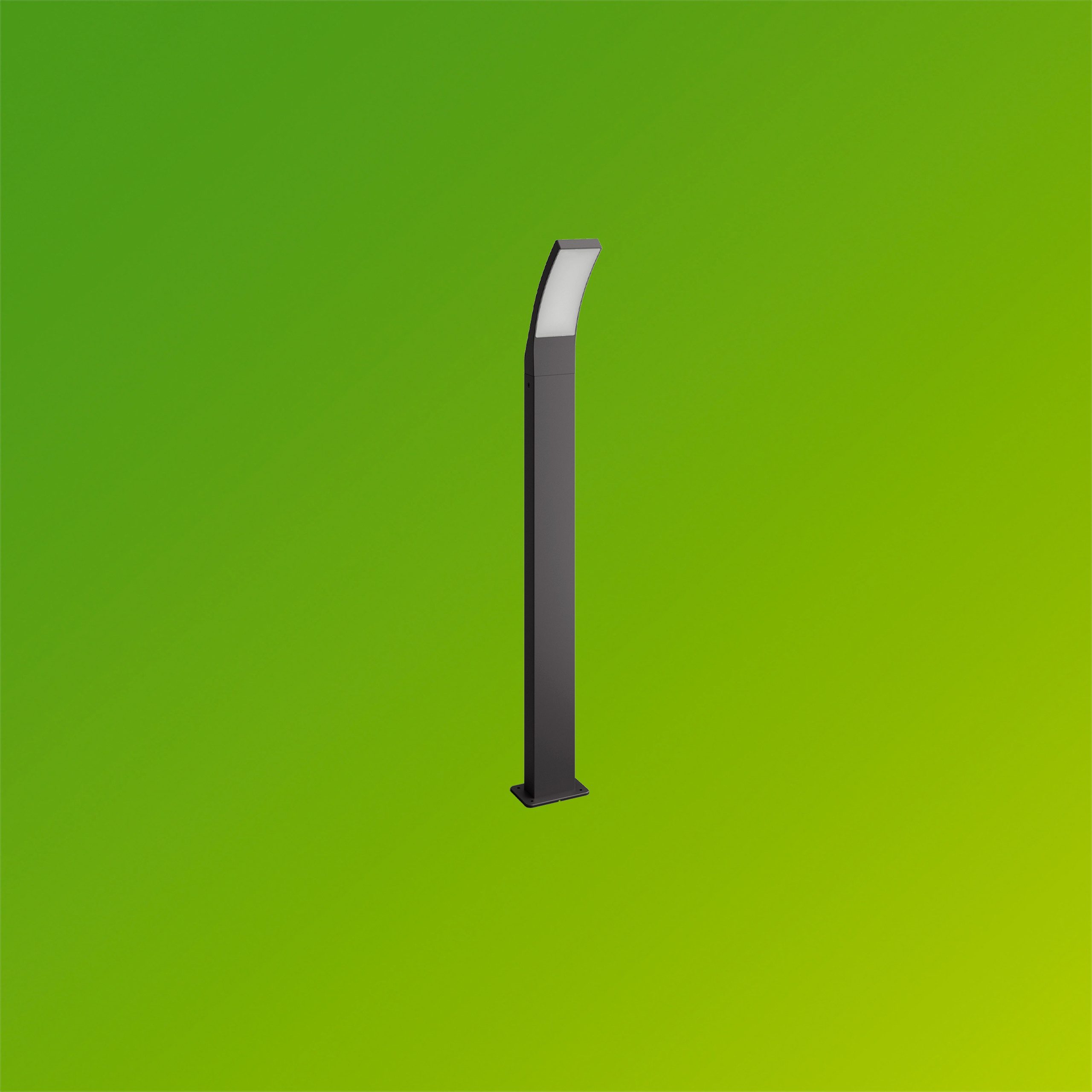 Philips LED Außen-Stehlampe Outdoor Ultra-Efficient Splay, LED fest integriert, Warmweiß, 2700 Kelvin, 800 Lumen, IP44, anthrazit