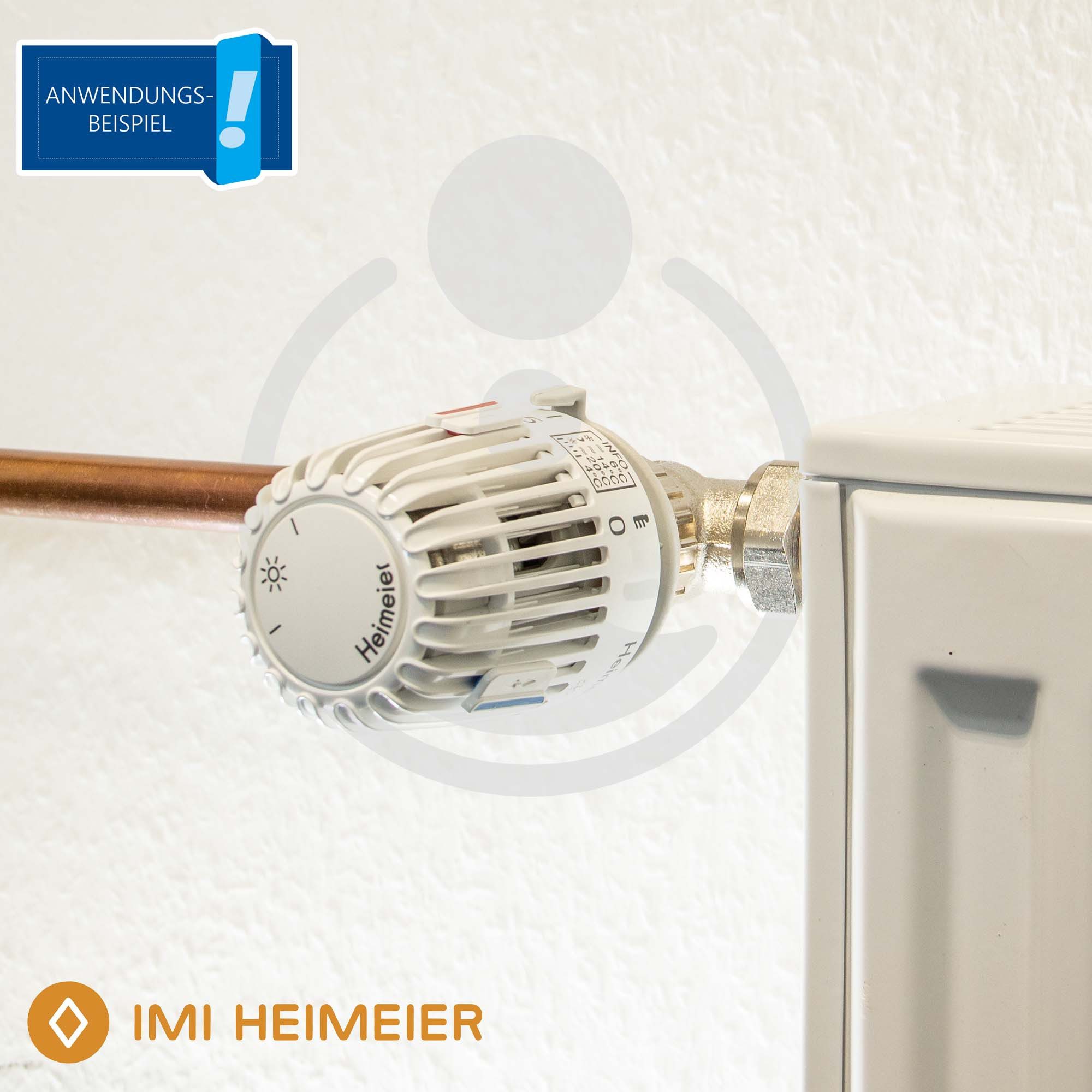 tecuro Heizkörperthermostat Kombi-Set Thermostatkopf K mit Nullstellung und Ventilunterteil
