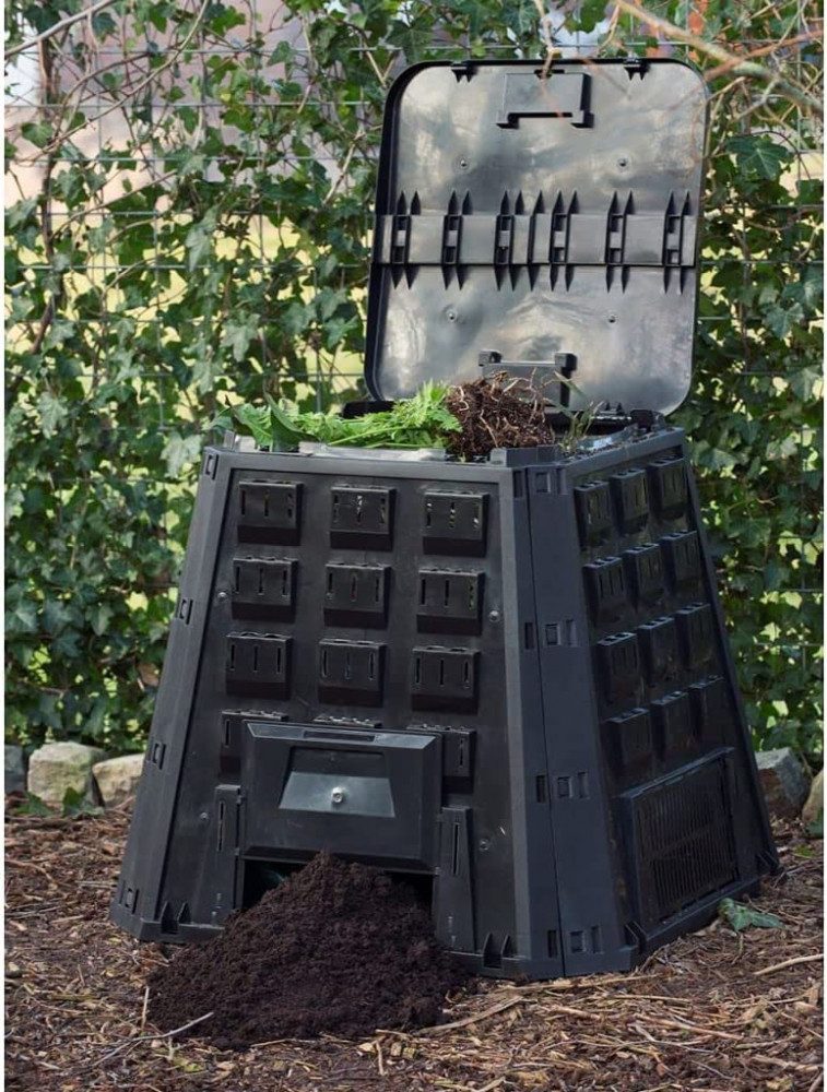 Nature Komposter NATURE Thermo-Kompostsilo - PP, 400 l, schwarz, faltbar - H80 x 88,5 x