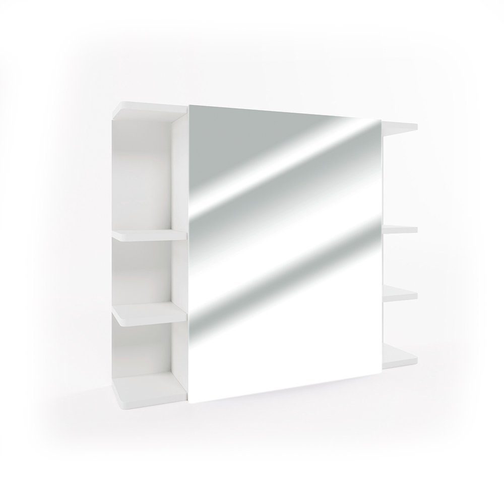 x 80 Badspiegel cm Vicco Weiß FYNN Badezimmerspiegelschrank 64 Spiegelschrank