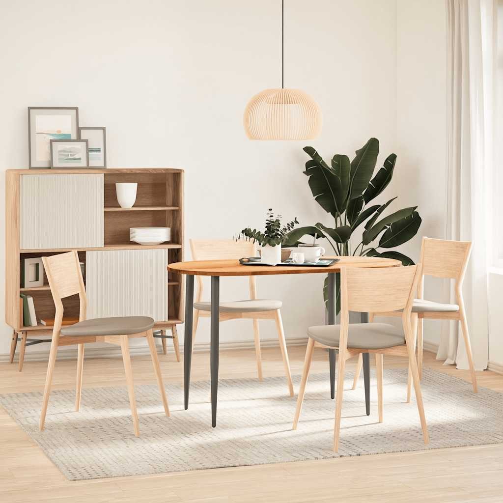vidaXL Tischplatte 120 x 60 x 2 cm Tischplatte Hellbraun 120x60x2 cm Massivholz Eiche Ova