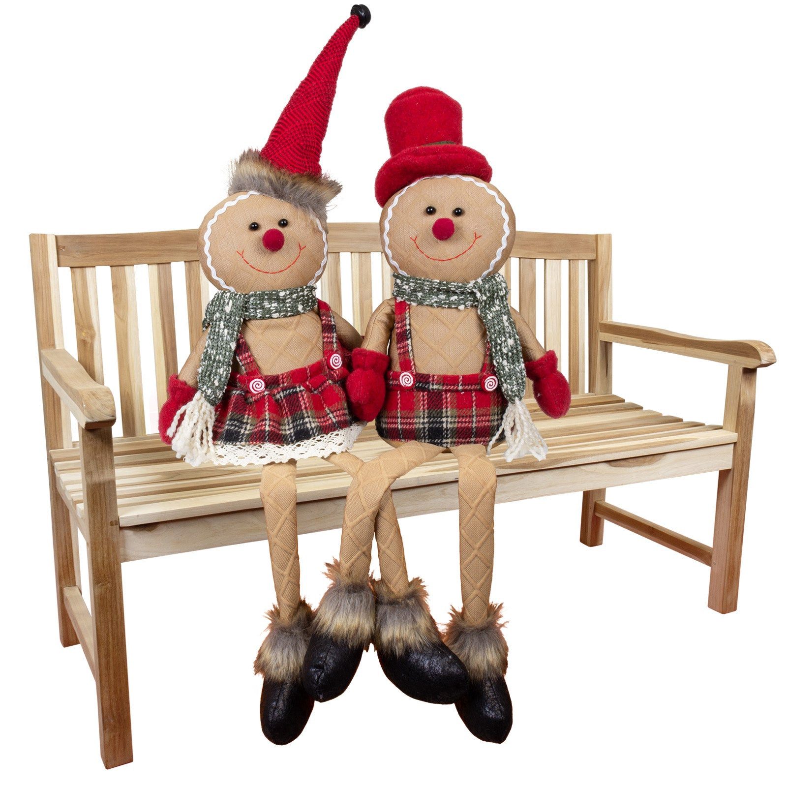 Weihnachtsfigur sitzende Lebkuchenfigur 35 cm (70 cm)