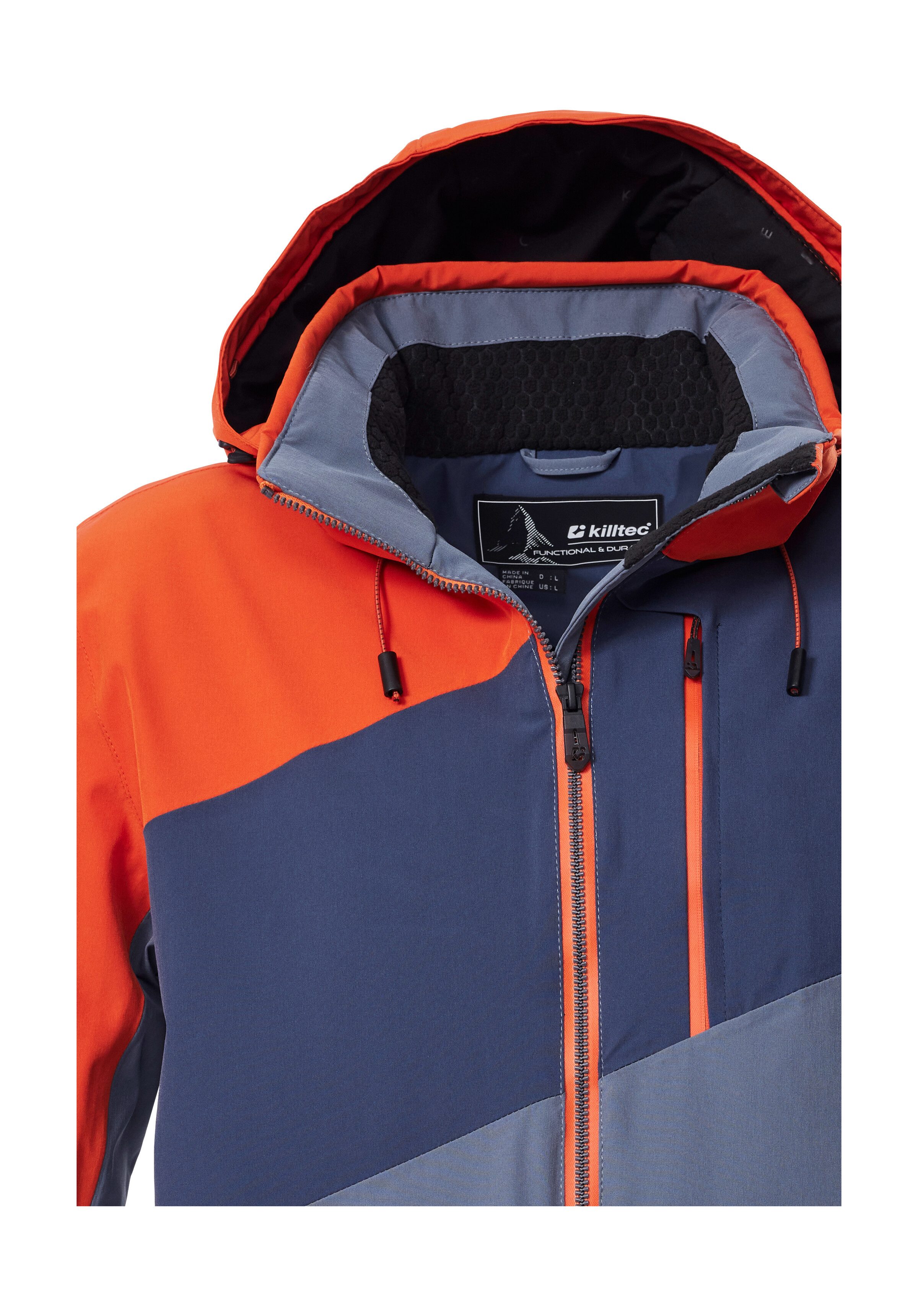 Killtec Skijacke KSW 32 MN SKI JCKT Wasserdichte, atmungsaktive Skijacke mit abnehmbarer Kapuze