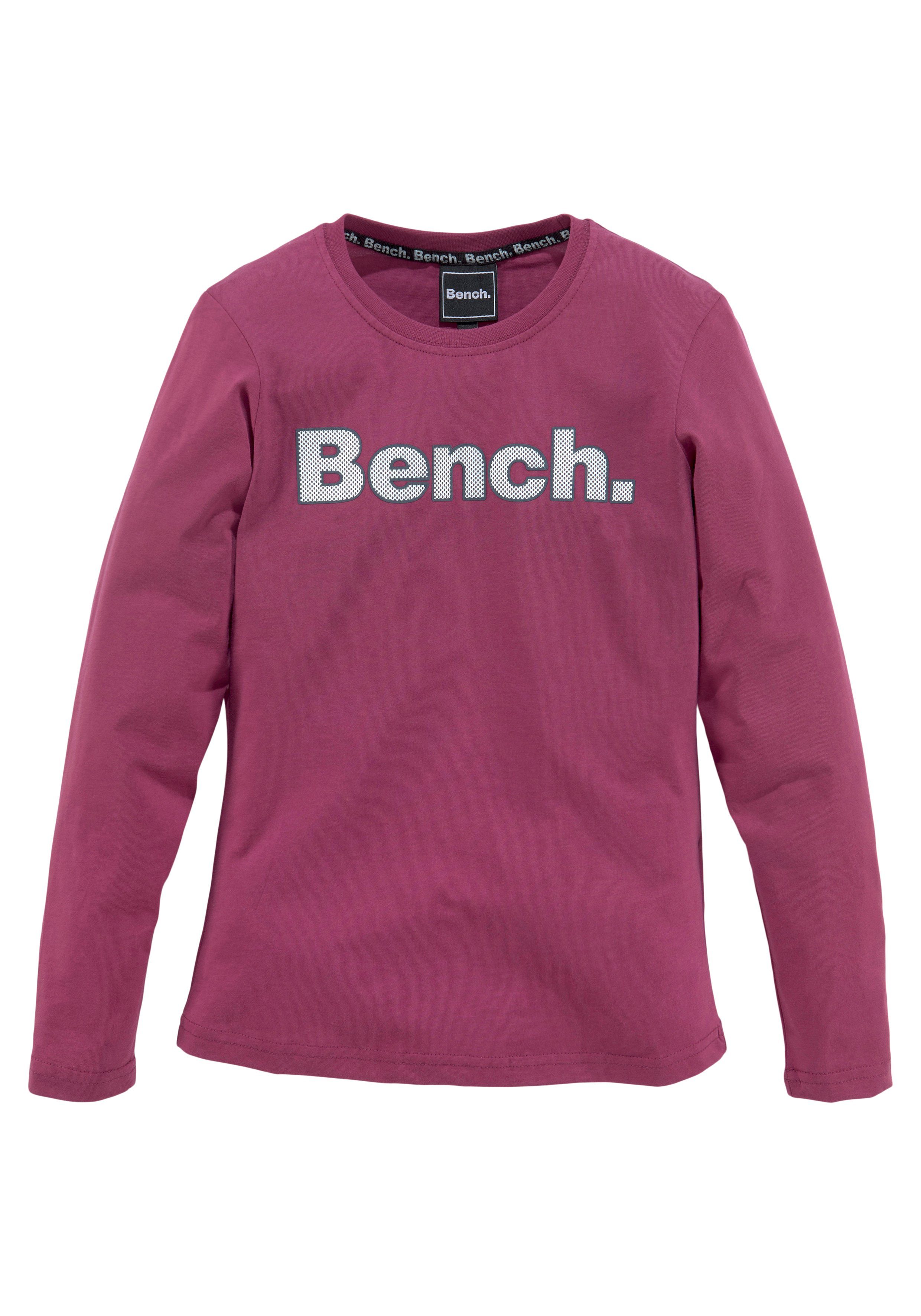 Bench. Langarmshirt GEMMYG mit Logodruck BERRY | Shirts
