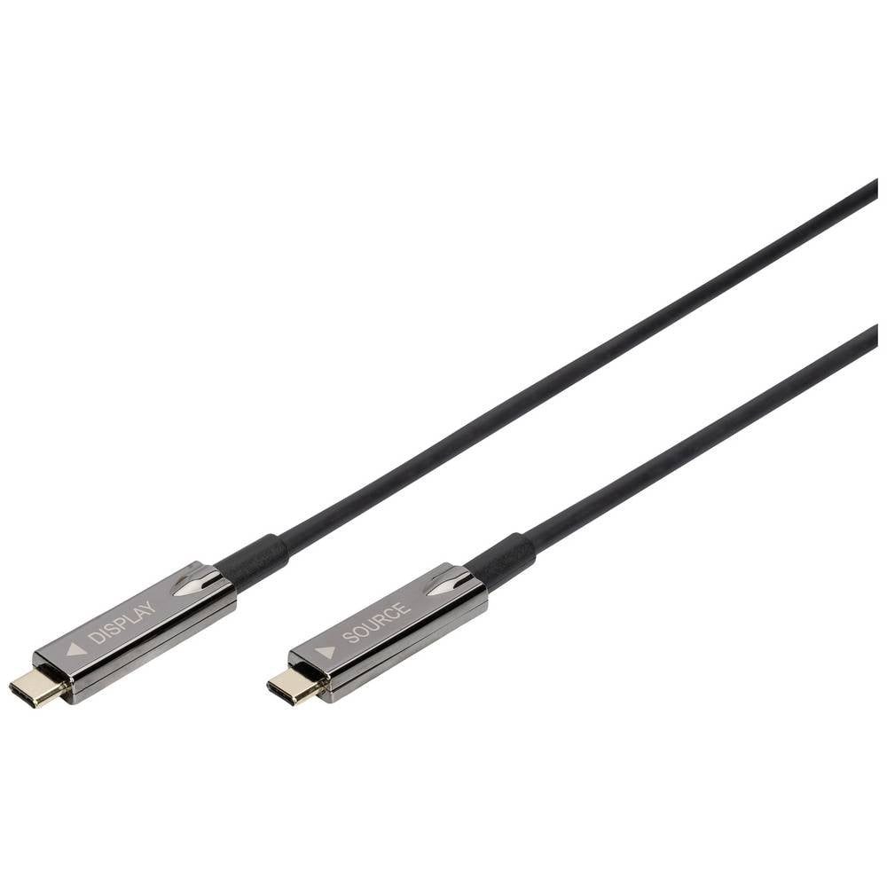 Digitus 4K USB-C® AOC AV-Anschlusskabel, DP1.2, 15m AK-330160-150-S USB-Kabel, Flexibel, Geschirmt, mit USB