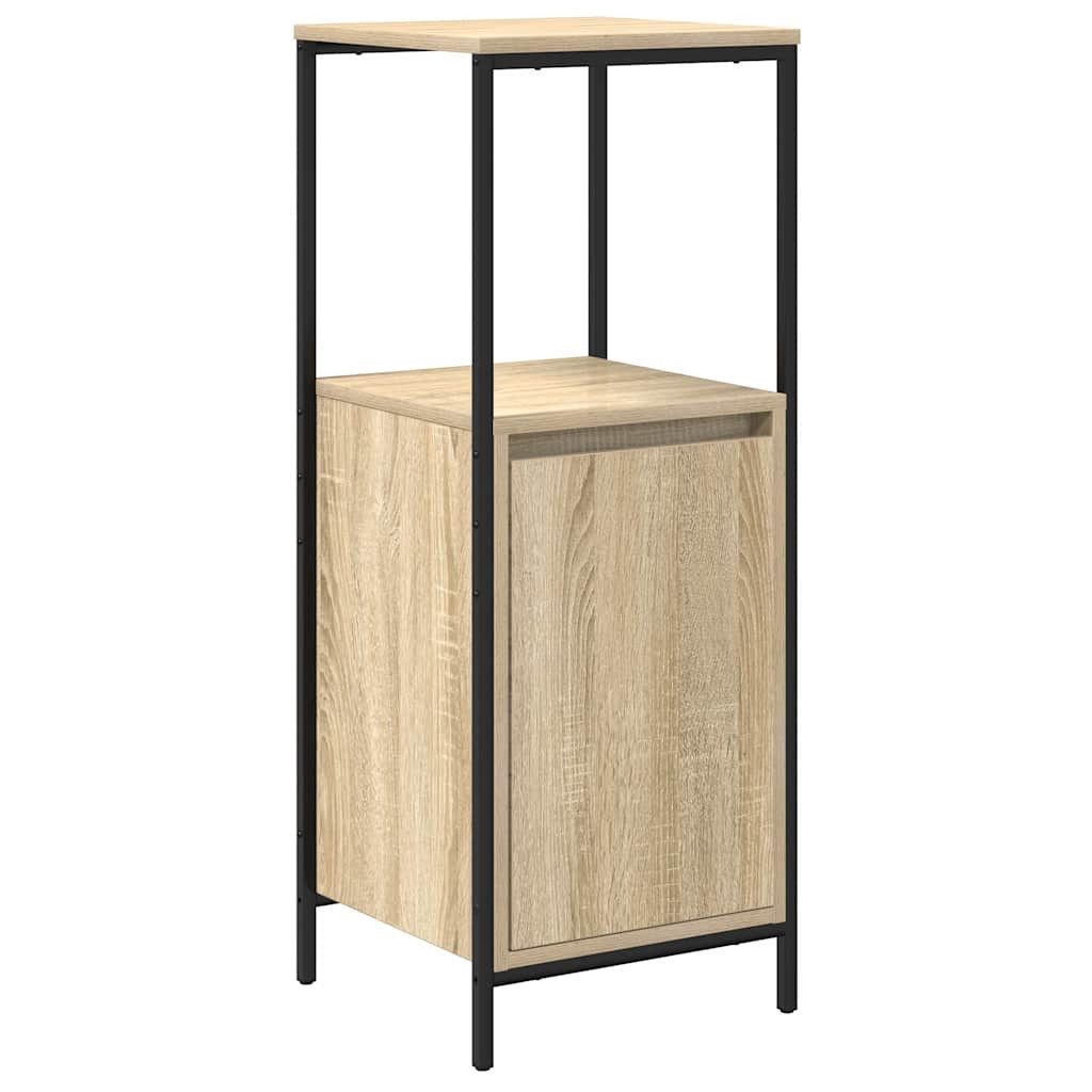 vidaXL Badezimmerspiegelschrank Badschrank mit Regalen Sonoma-Eiche 36x35x95 cm (1-St)