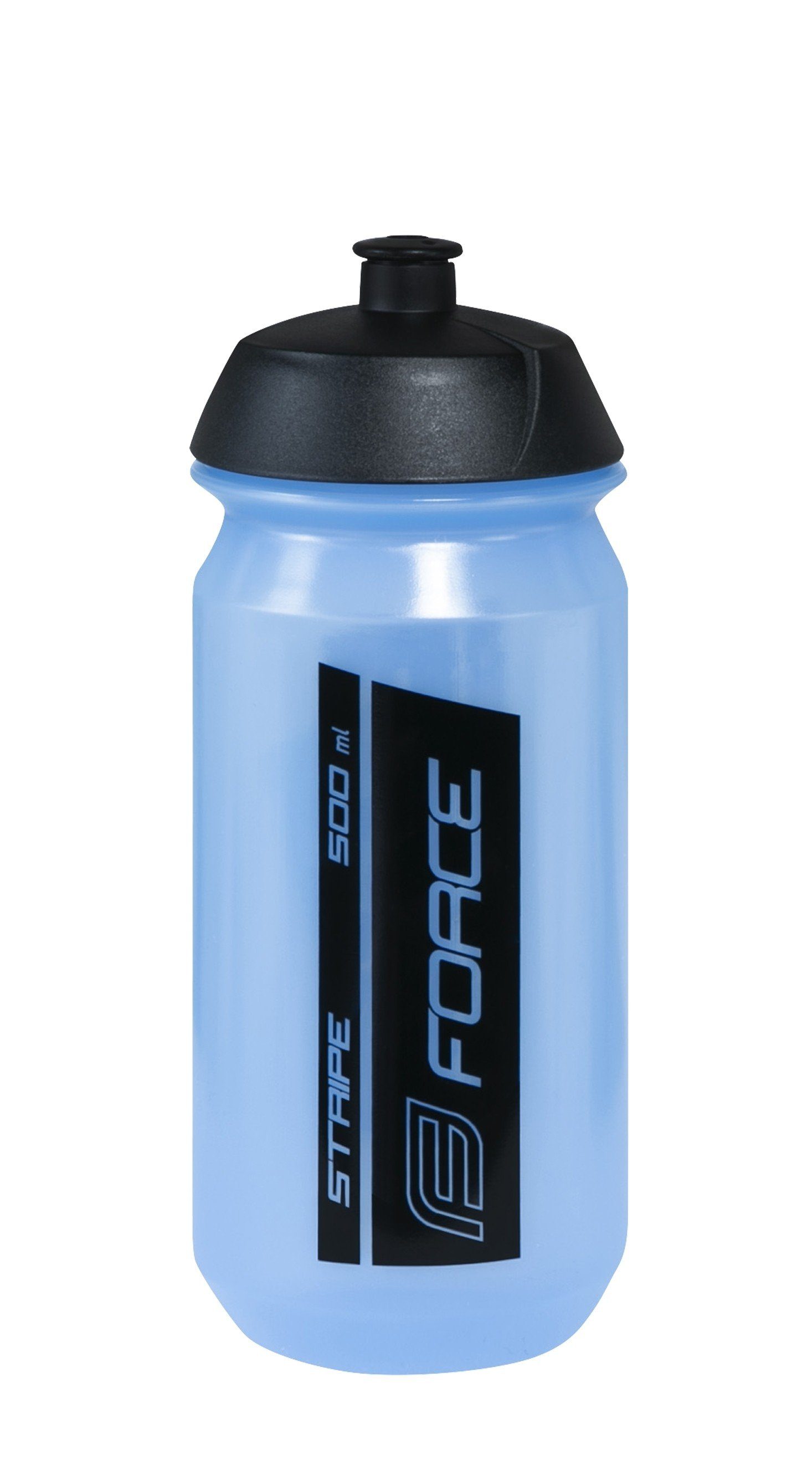 FORCE Trinkflasche Flasche FORCE STRIPE 0.5 l. transparent blau
