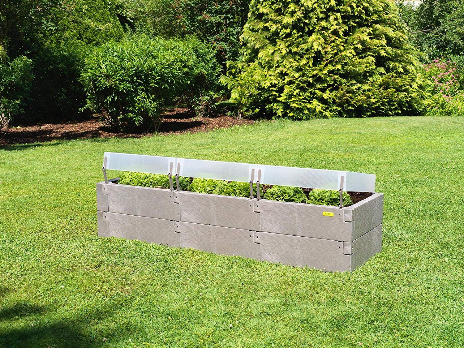 Juwel Hochbeet Juwel Hochbeet Timber XXL, 16 Bausteine, 3 Thermohauben, Holzoptik