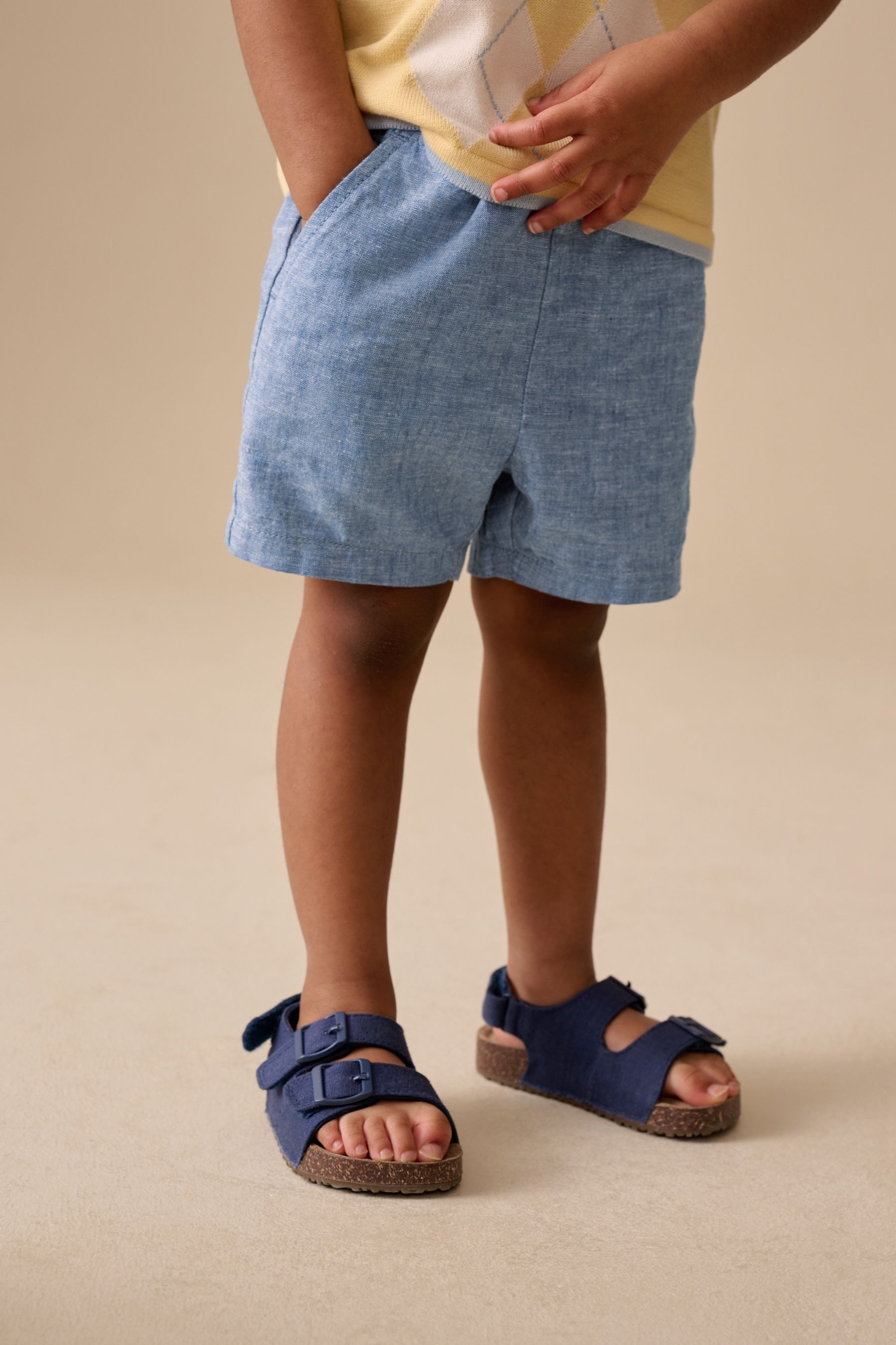 Next Shorts Schlupfshorts aus Leinenmischung (1-tlg)