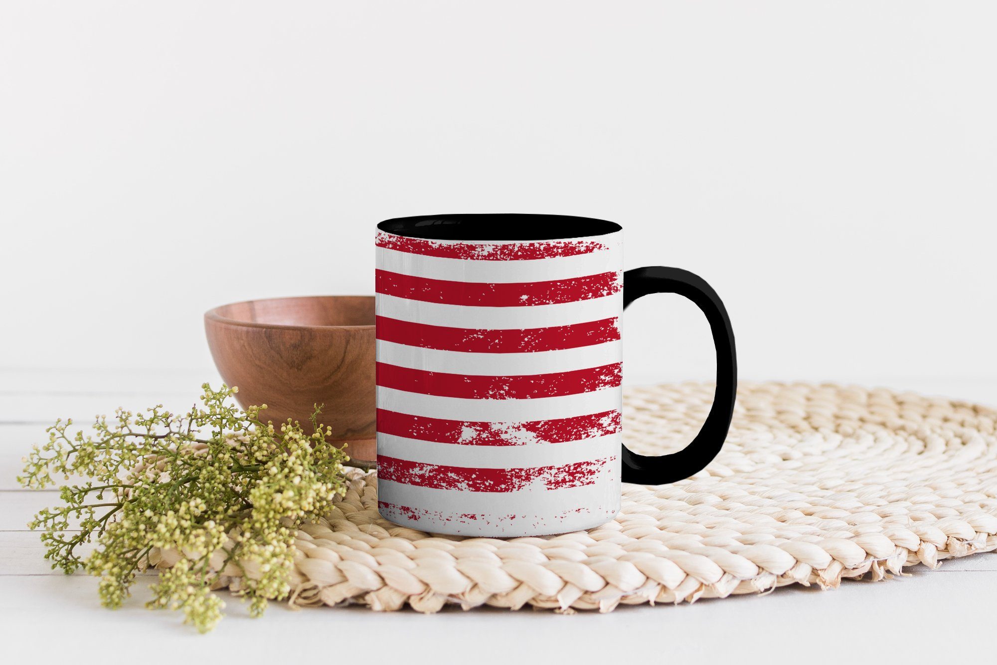 Teetasse, Flagge MuchoWow Keramik, Geschenk Zaubertasse, Amerika, - Tasse - Vintage Farbwechsel, Kaffeetassen,
