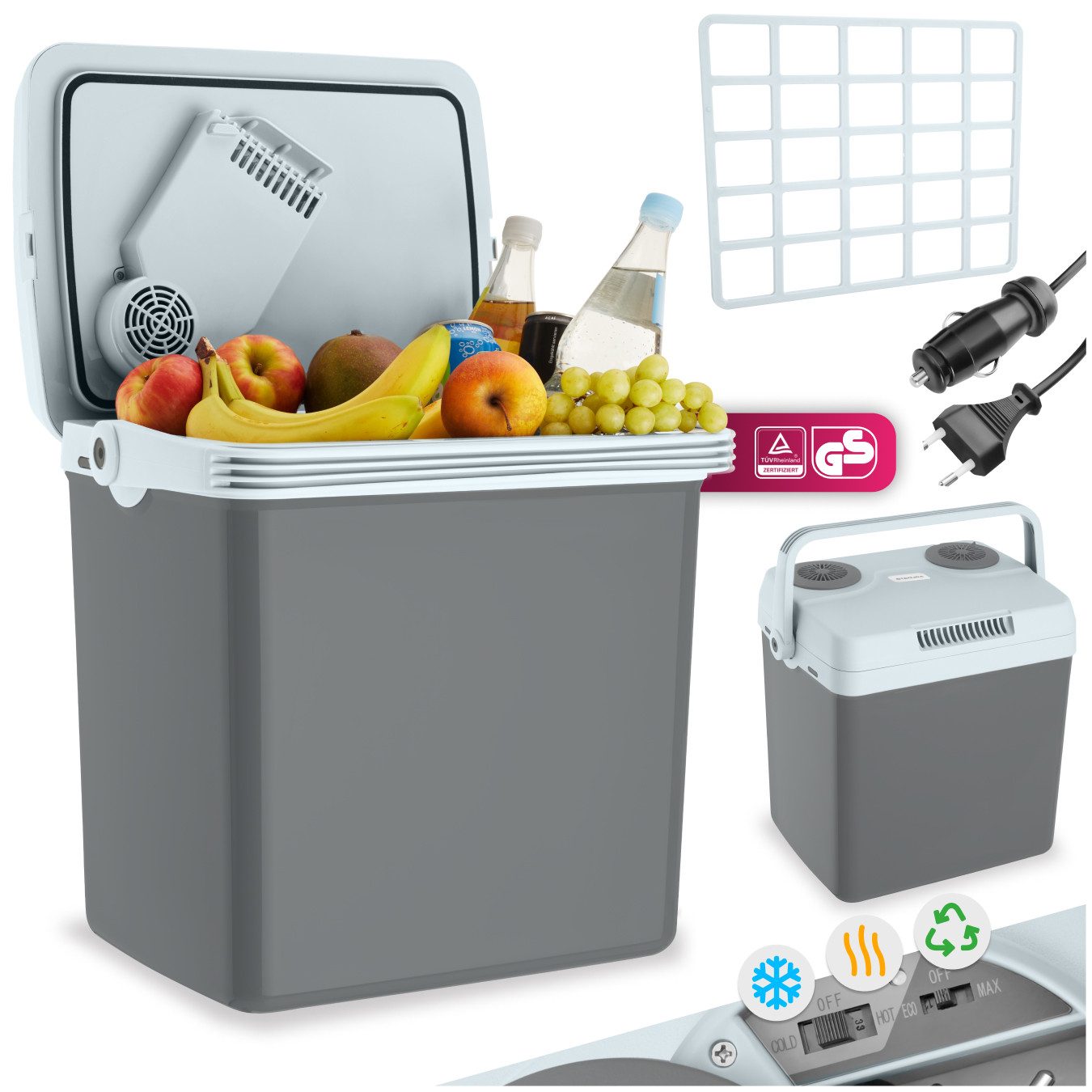 tectake Kühlschrank Kühlschrank, 45,00 cm hoch, 44,00 cm breit, 25 l Fassungsvermögen