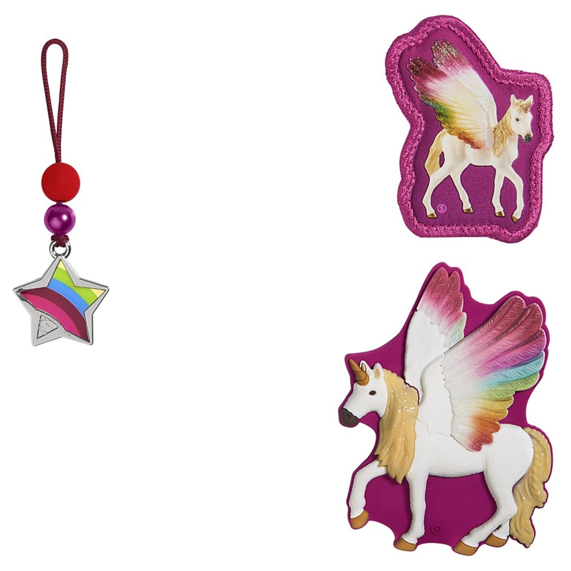 Schulranzen Zubehör-Set "Magic Mags" Schleich (geflügeltes Regenbogeneinhorn)
