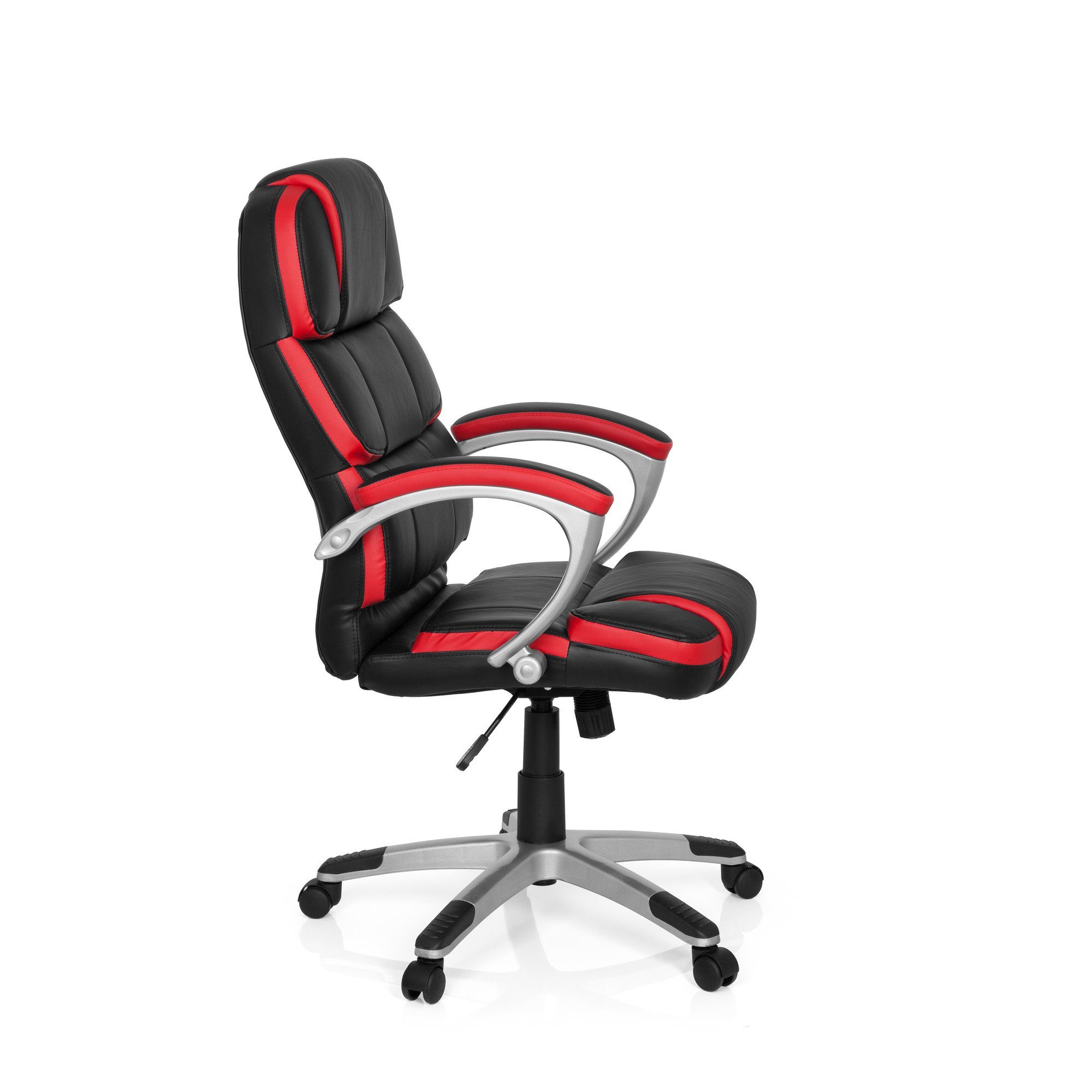 (1 Schwarz/Rot ergonomisch Bürostuhl BY Gaming Drehstuhl St), MyBuero PRO GAMING Gamingstuhl Kunstleder 100