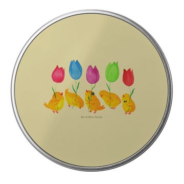 Mr. & Mrs. Panda Aufbewahrungsdose Küken Parade - Gelb Pastell - Geschenk, Tulpen, Ostern Geschenk, Meta (1 St), Einzigartiges Design