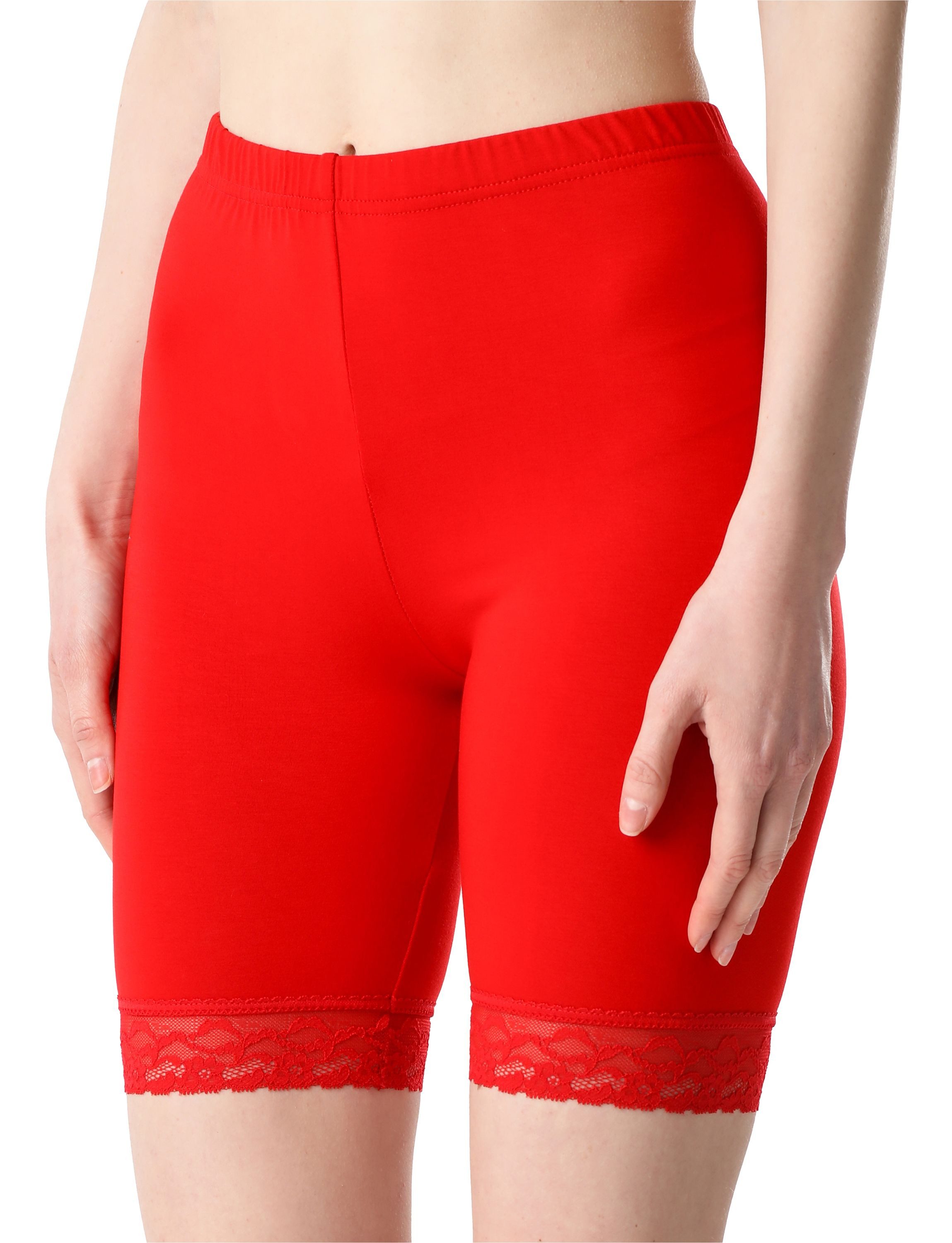Bellivalini Leggings Damen Kurze Hose BLV50-217 (1-tlg) mit Spitze