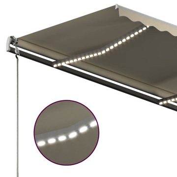 vidaXL Markise Markise Manuell Einziehbar mit LED 300x250 cm Creme