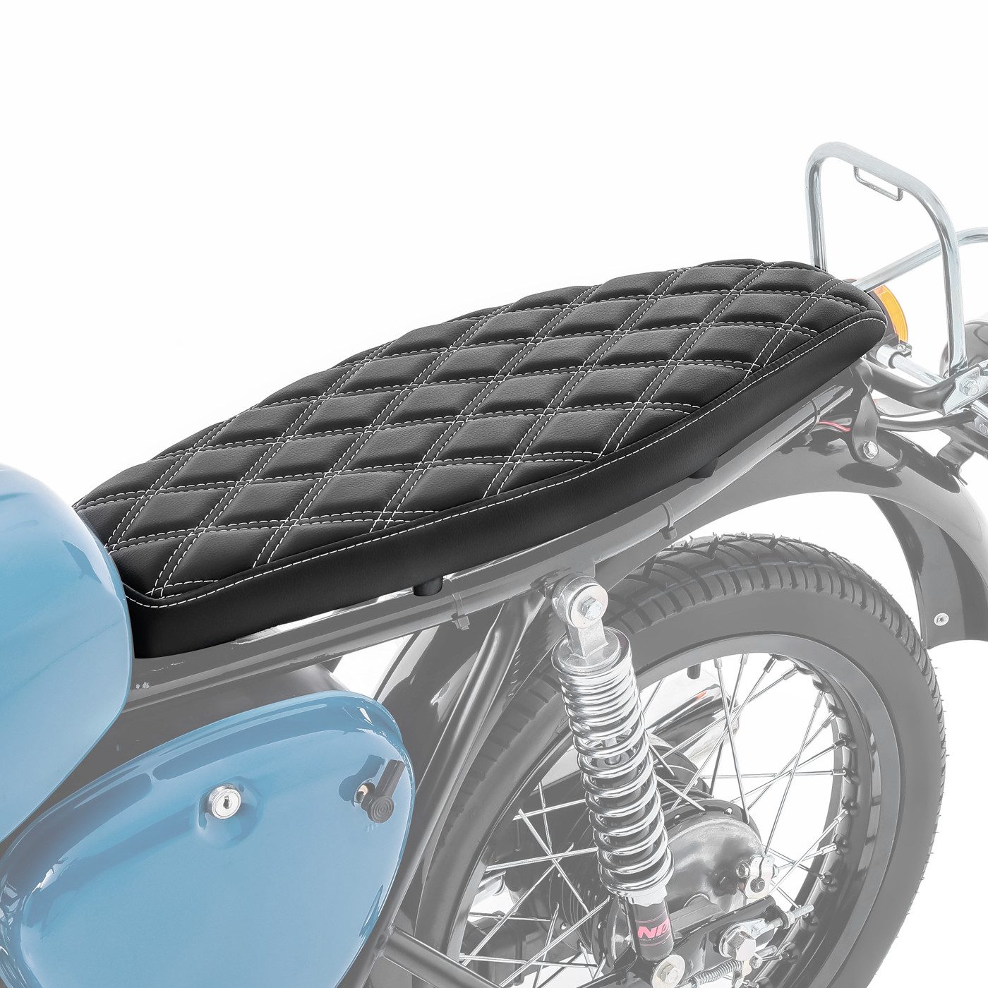 Craftride Sitzbank Sitzbank flach VS6 kompatibel mit Simson S50 S51 S70 Sitz schwarz