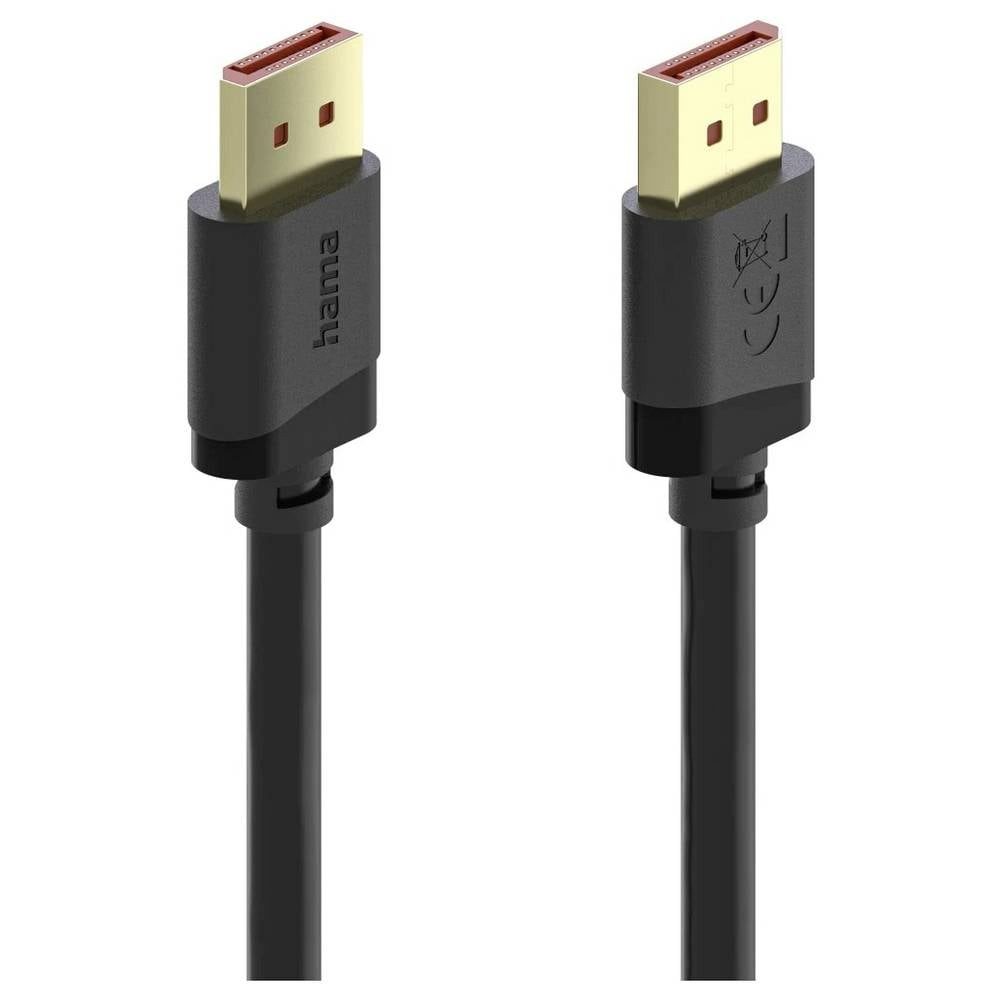 Hama DisplayPort Anschlusskabel DisplayPort Stecker 2 m Schwarz 8K UHD HDMI-Kabel, 8K UHD