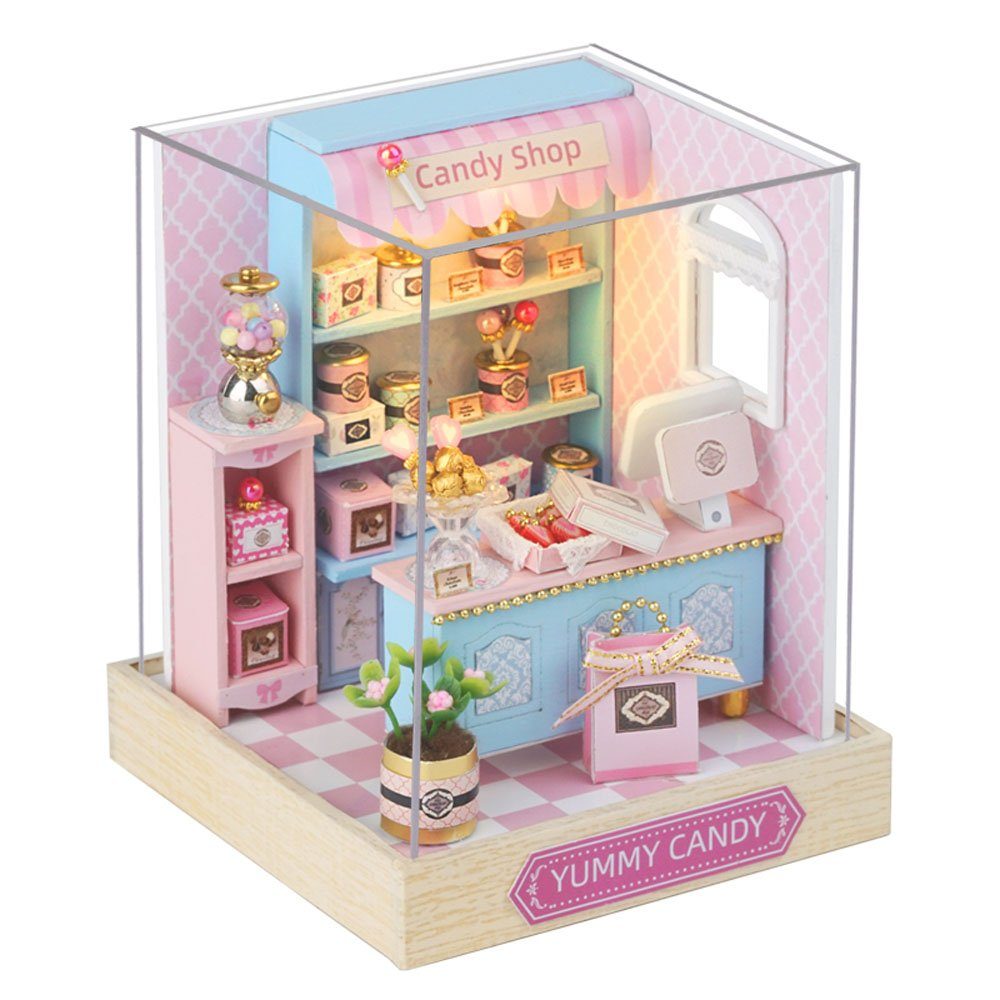 Cute Room 3D-Puzzle Puppenhaus Miniatur DIY Modellbausatz Candy Shop, Puzzl günstig online kaufen
