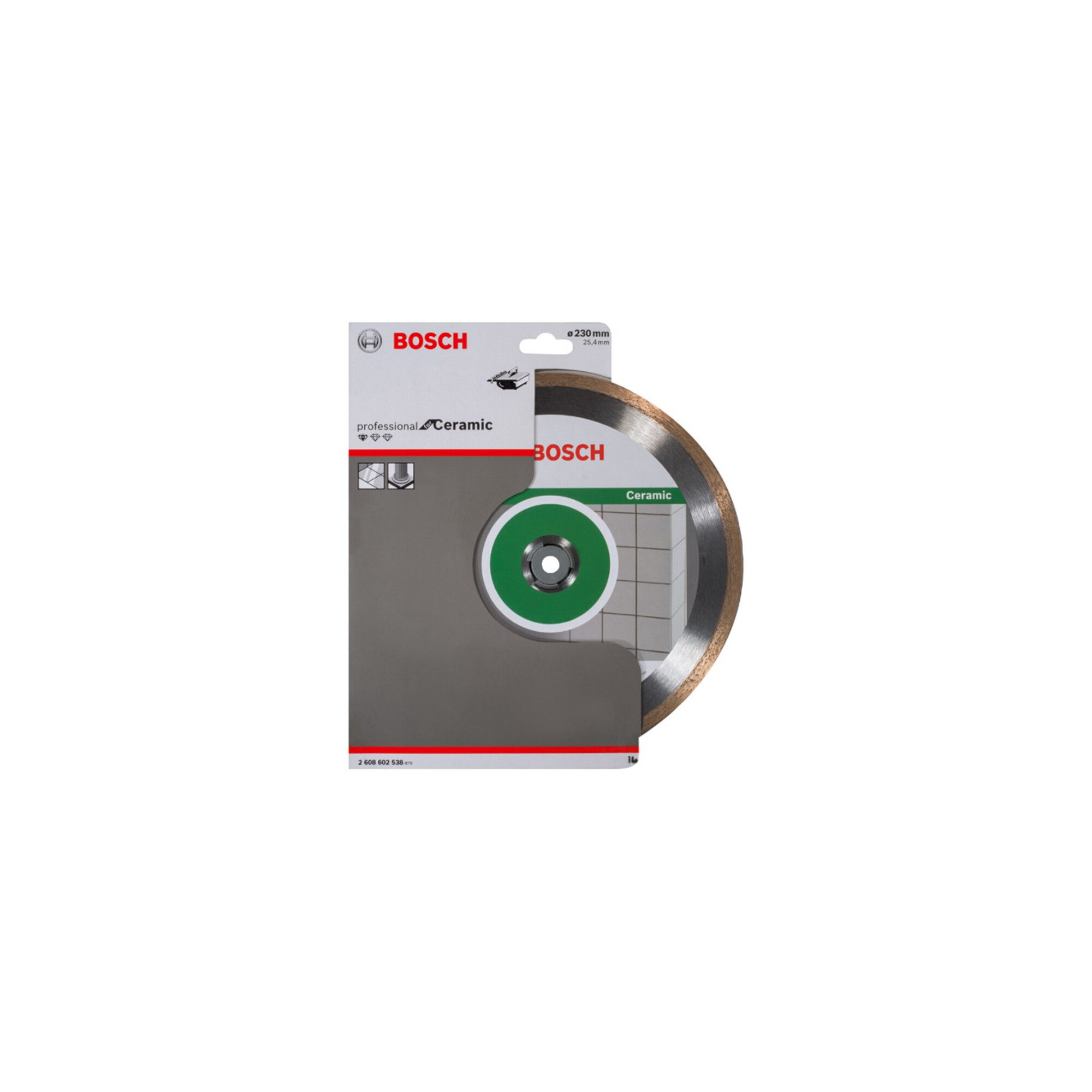 Bosch Professional Trennscheiben Bosch Diamanttrennscheibe Standard for Ceramic 230 x 25,40 x 1,6 x 7 m