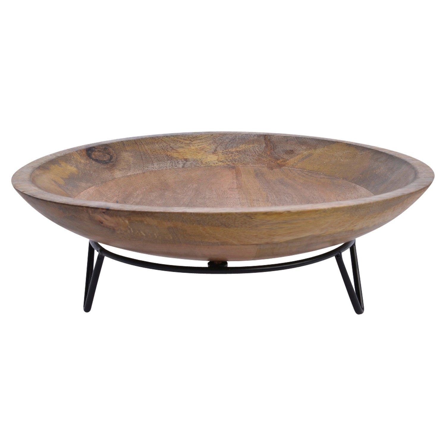 Dekoschale DEDALUS, Dekoschale, Mangoholz, Metallgestell, Braun, günstig online kaufen