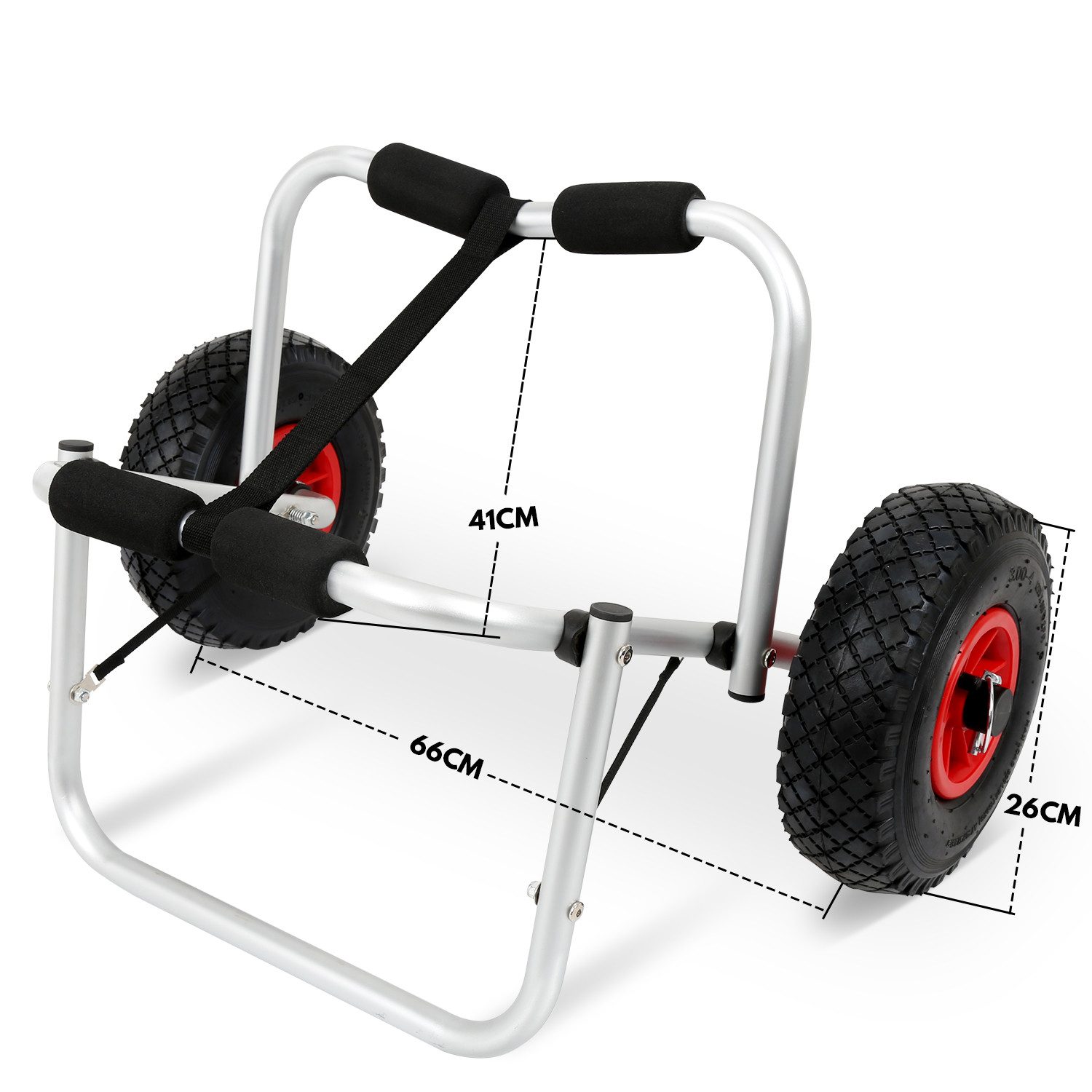 Clanmacy Transportwagen 1pcs Kajakwagen Bootswagen Kanuwagen Alu Rollwagen faltbar 80kg