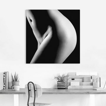 Artland Leinwandbild Hübsche junge nackte Frau_schwarz/weiß, Frau (1 St), auf Keilrahmen gespannt