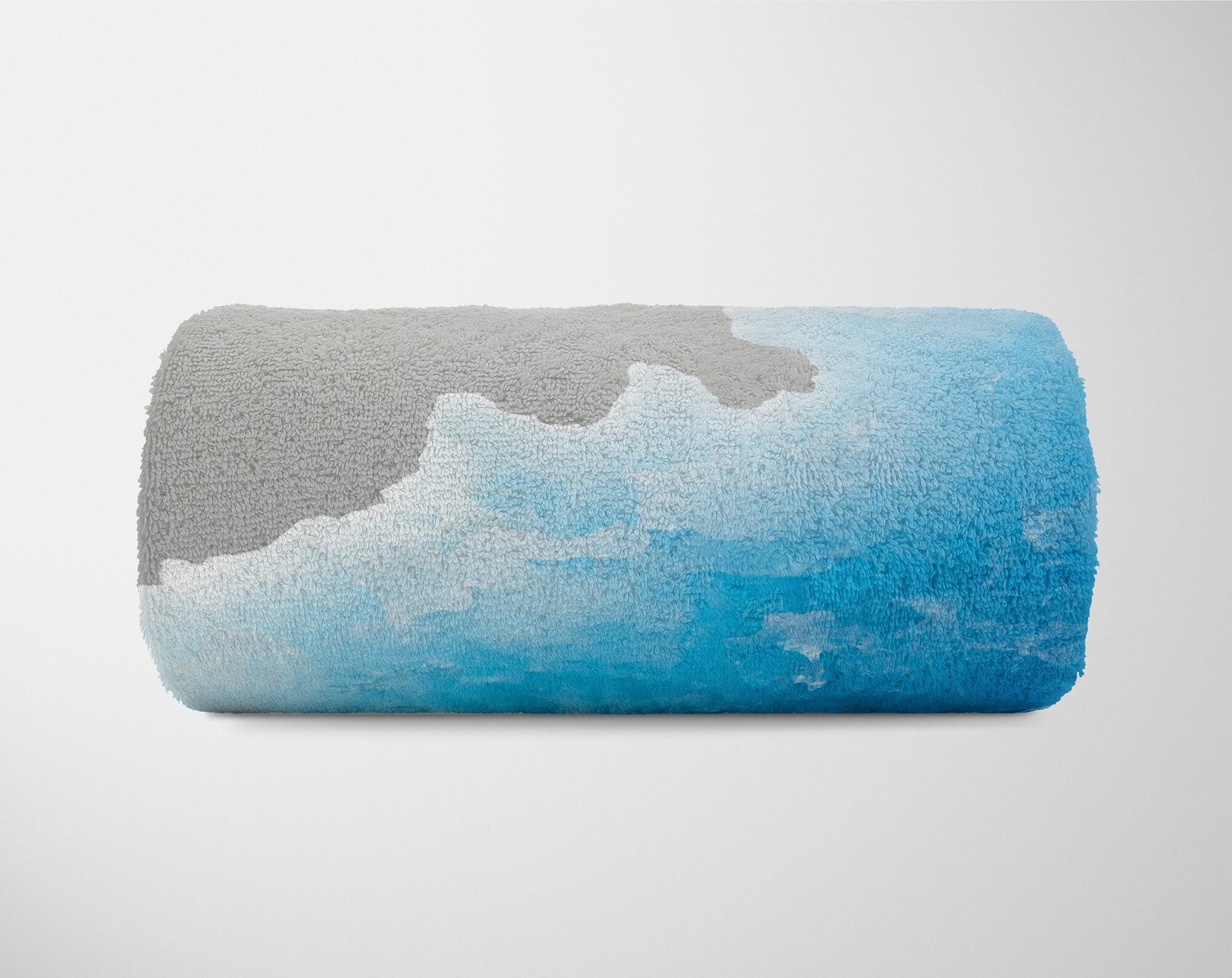 Strandhandtuch mit Eisberg Handtuch (1-St), Kuscheldecke Art Wasser, Handtücher Handtuch Baumwolle-Polyester-Mix Fotomotiv Saunatuch Eis Sinus