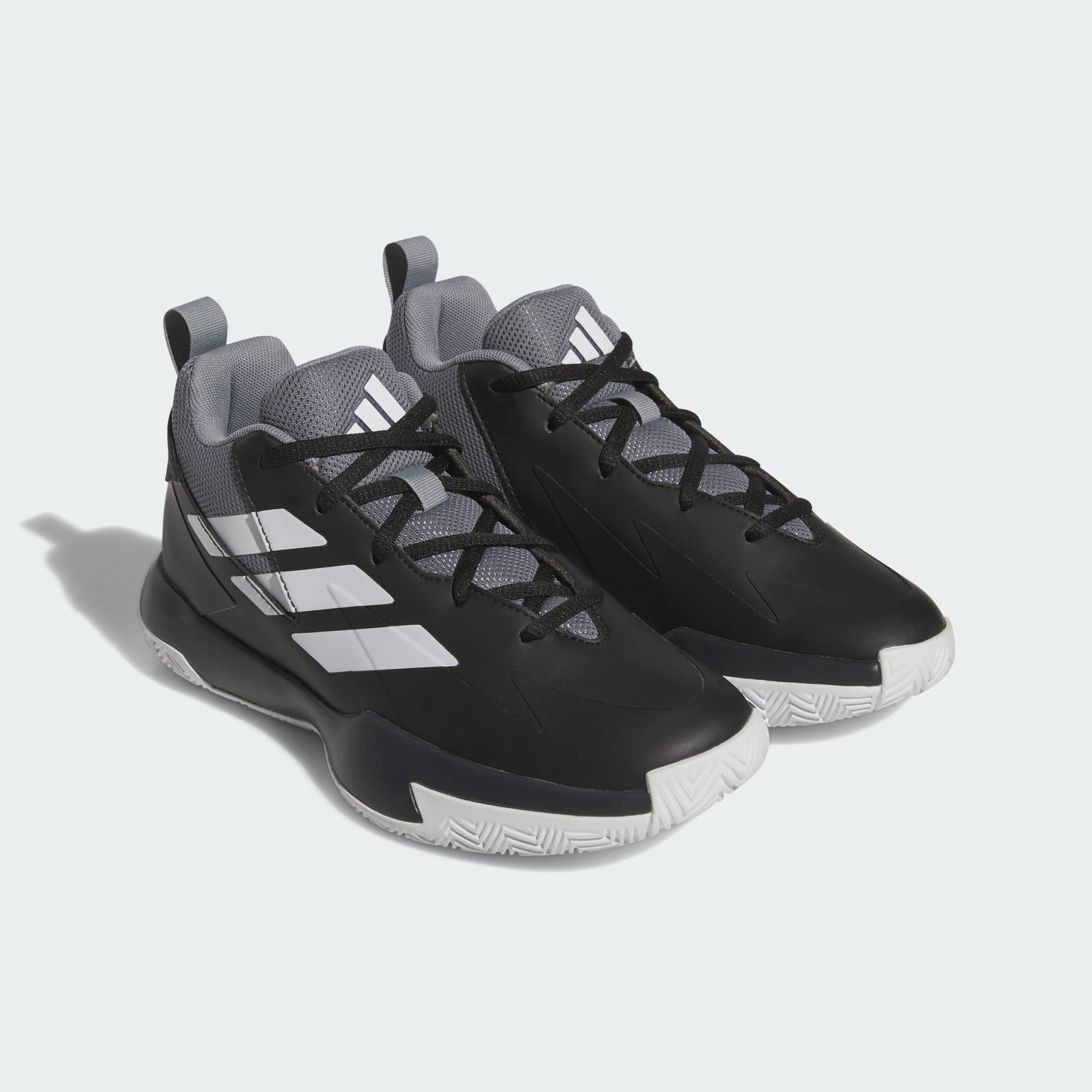 adidas Performance CROSS 'EM UP BASKETBALLSCHUH Grey / Three Cloud / SELECT Core Indoorschuh Black White