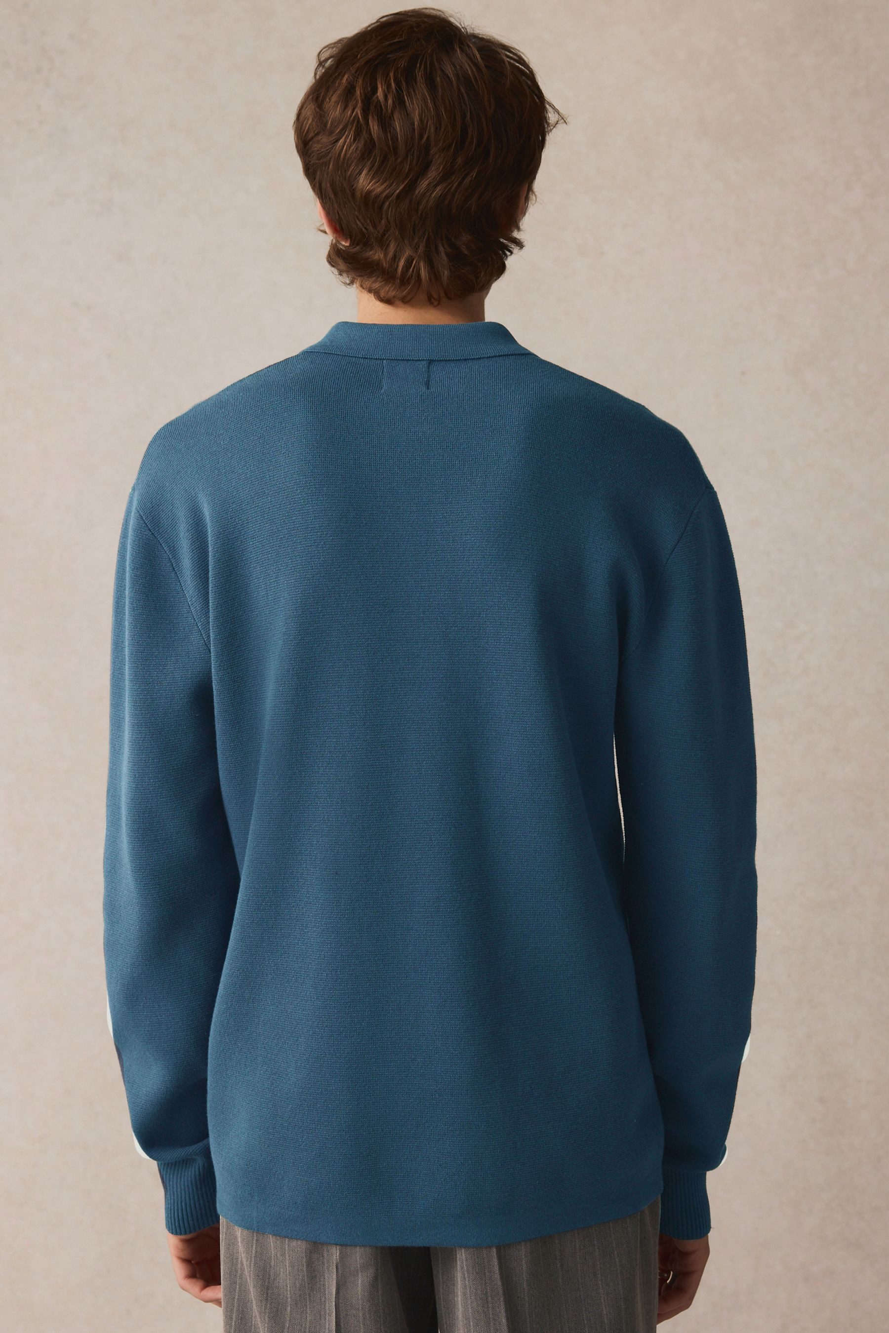 Next Langarm-Poloshirt Regular Fit Strick-Poloshirt mit günstig online kaufen
