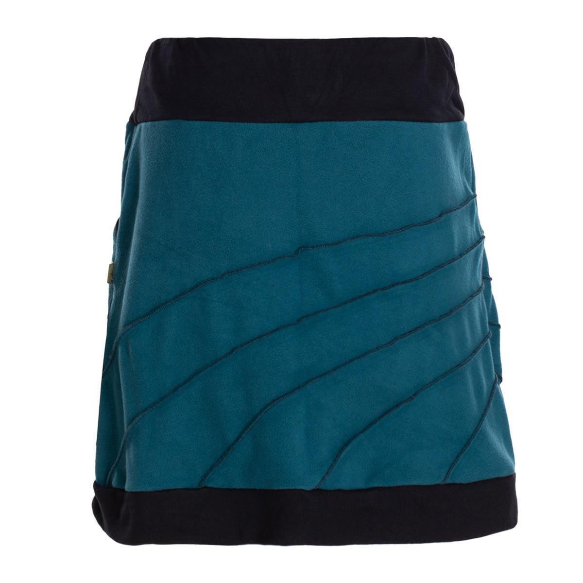Vishes Minirock Thermorock warmer Damen Winterrock kurz Minirock aus ECO-Fleece Hippie, Goa, Retro Style