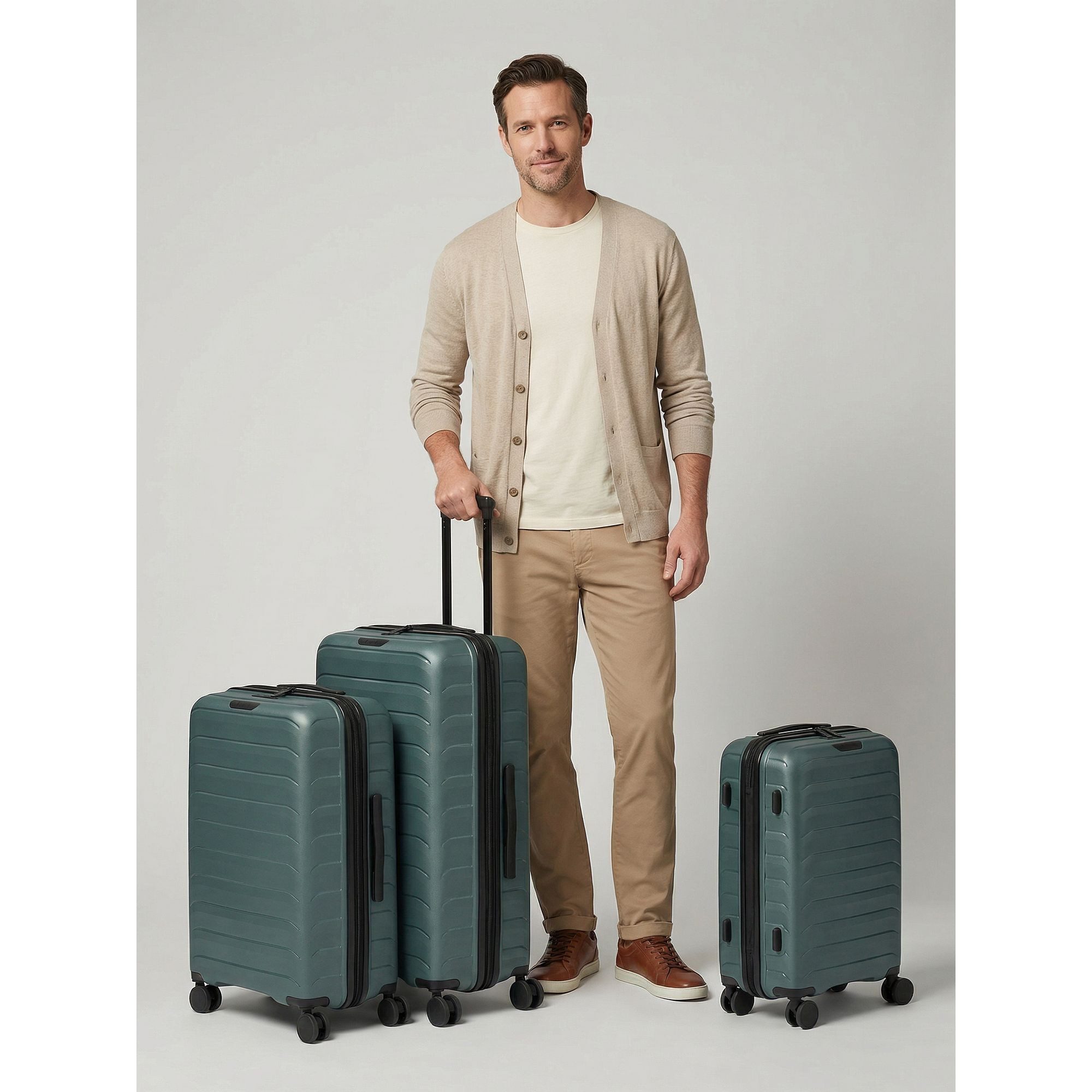 D&N Trolleyset Toronto, 4 Rollen, (3-teilig, 3 tlg), Polypropylen