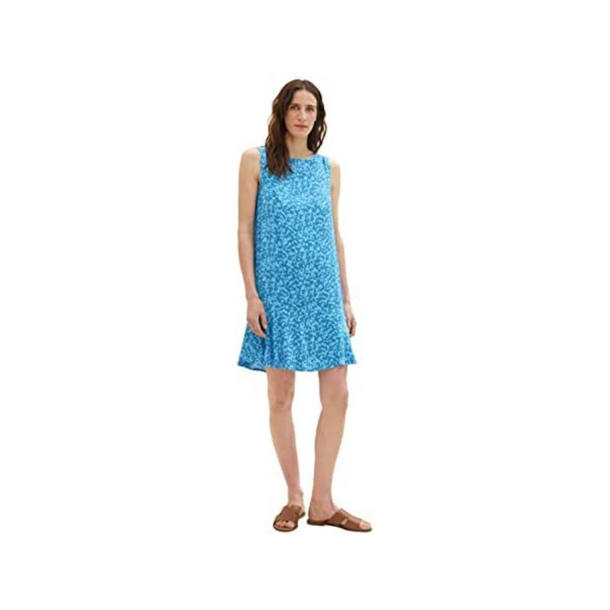 blue geo blau (1-tlg) design Jerseykleid TOM TAILOR