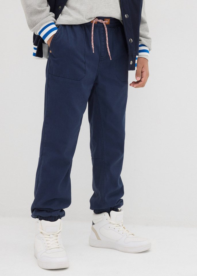 bonprix Thermohose mit Baumwollfutter, elastischer Bund mit Kordelzug, Regular Fit