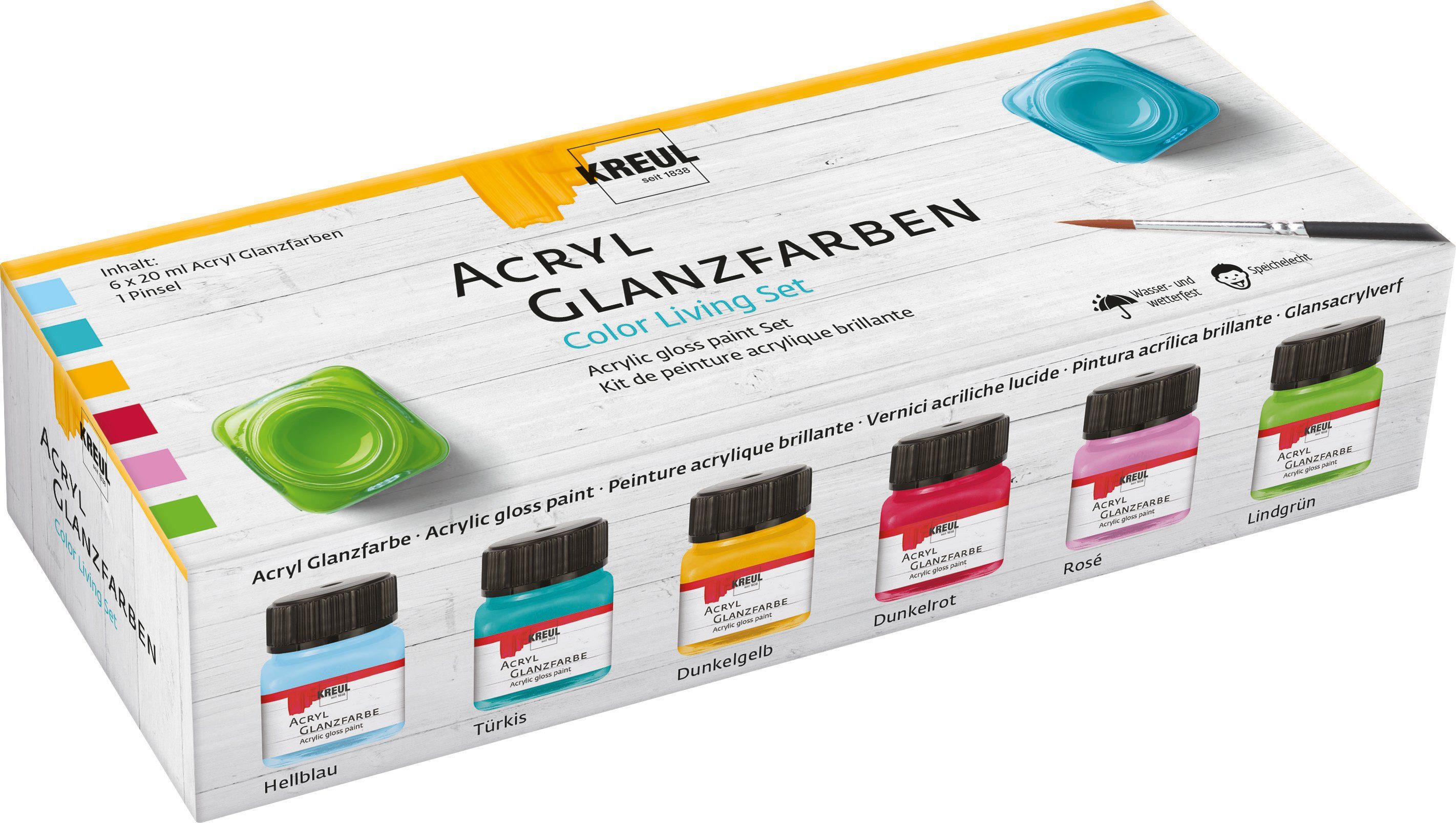 Bastelfarbe Acryl Glanzfarben-Set Color Living