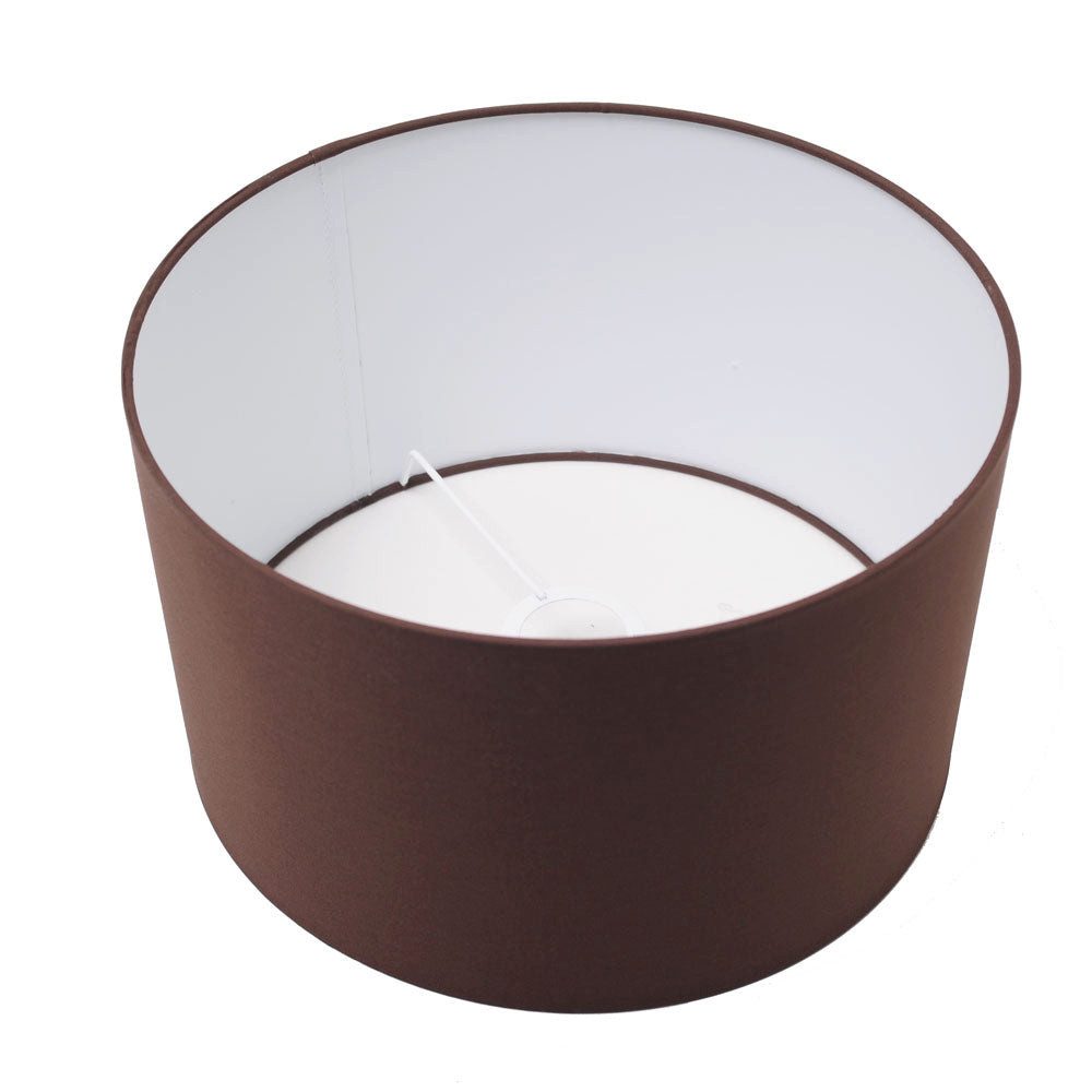 Dirk Davids Leuchten GmbH Lampenschirm Lampenschirm für Tischleuchte in Zylinder Polycotton Braun TL 25-25-18, Hochwertiger Lampenschirm