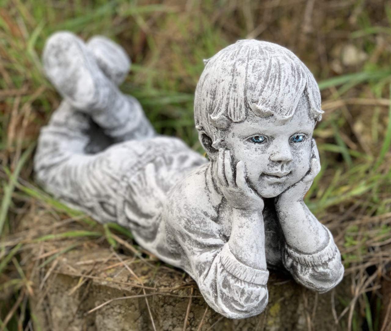 Stone and Style Gartenfigur Steinfigur Junge günstig online kaufen