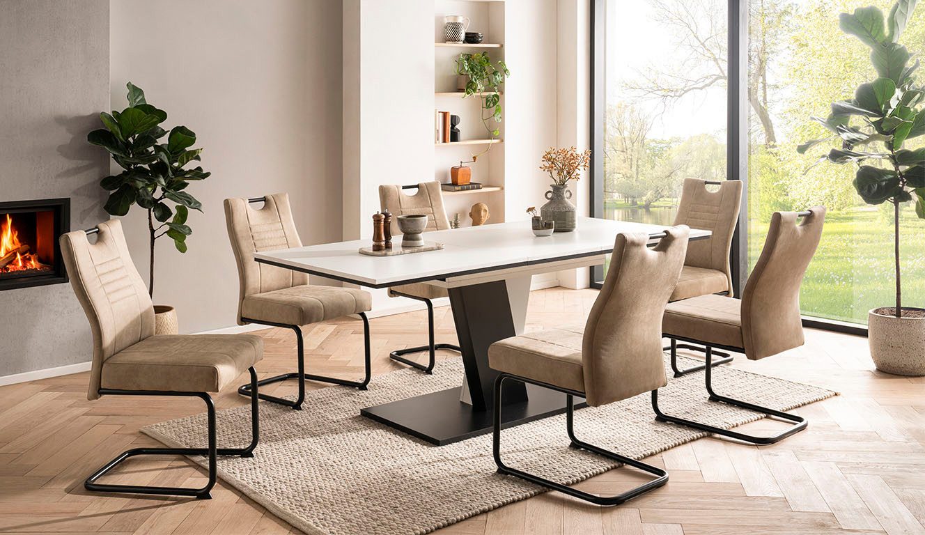 OTTO home Essgruppe "Altona", Esstisch ausziehbar plus 6 Stühle, TOPSELLER! günstig online kaufen