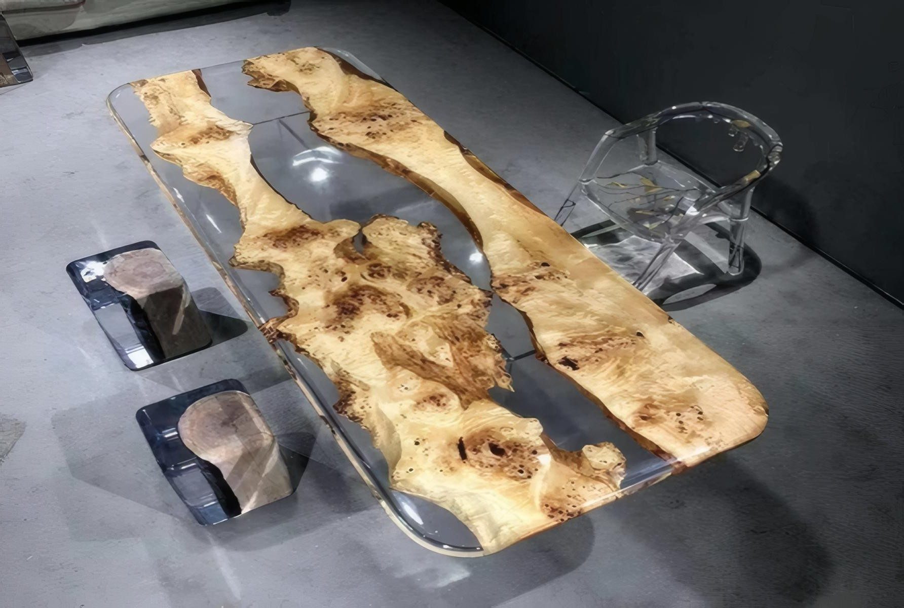 Xlmoebel Esstisch Exklusiver Epoxidharz Tisch für modernes Esszimmer (1-St), Made in Europa