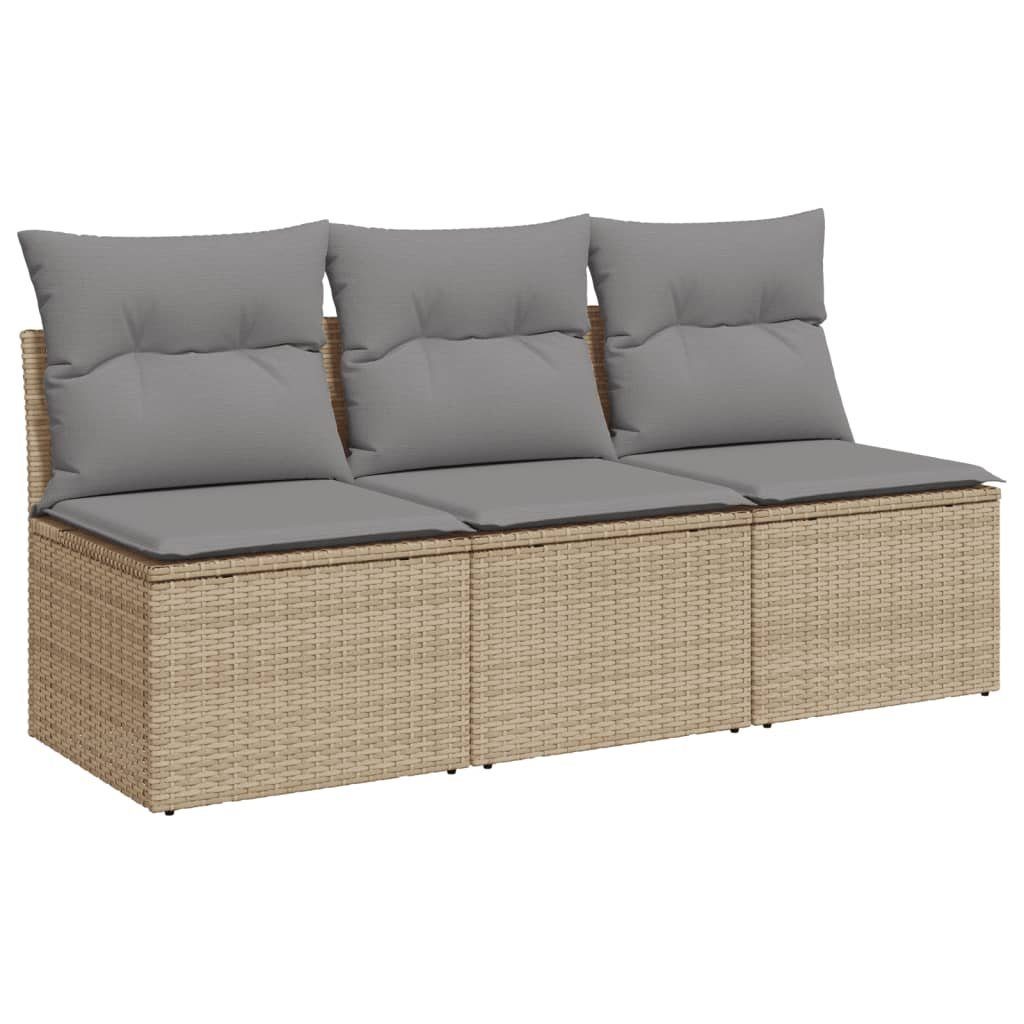 vidaXL Loungesofa Gartensofa mit Kissen 3-Sitzer günstig online kaufen