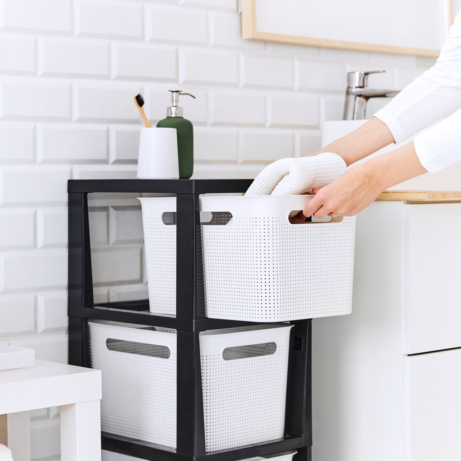 ROTHO Rollcontainer BRISEN Rollcontainer 3 x 16 l, (3 St) günstig online kaufen