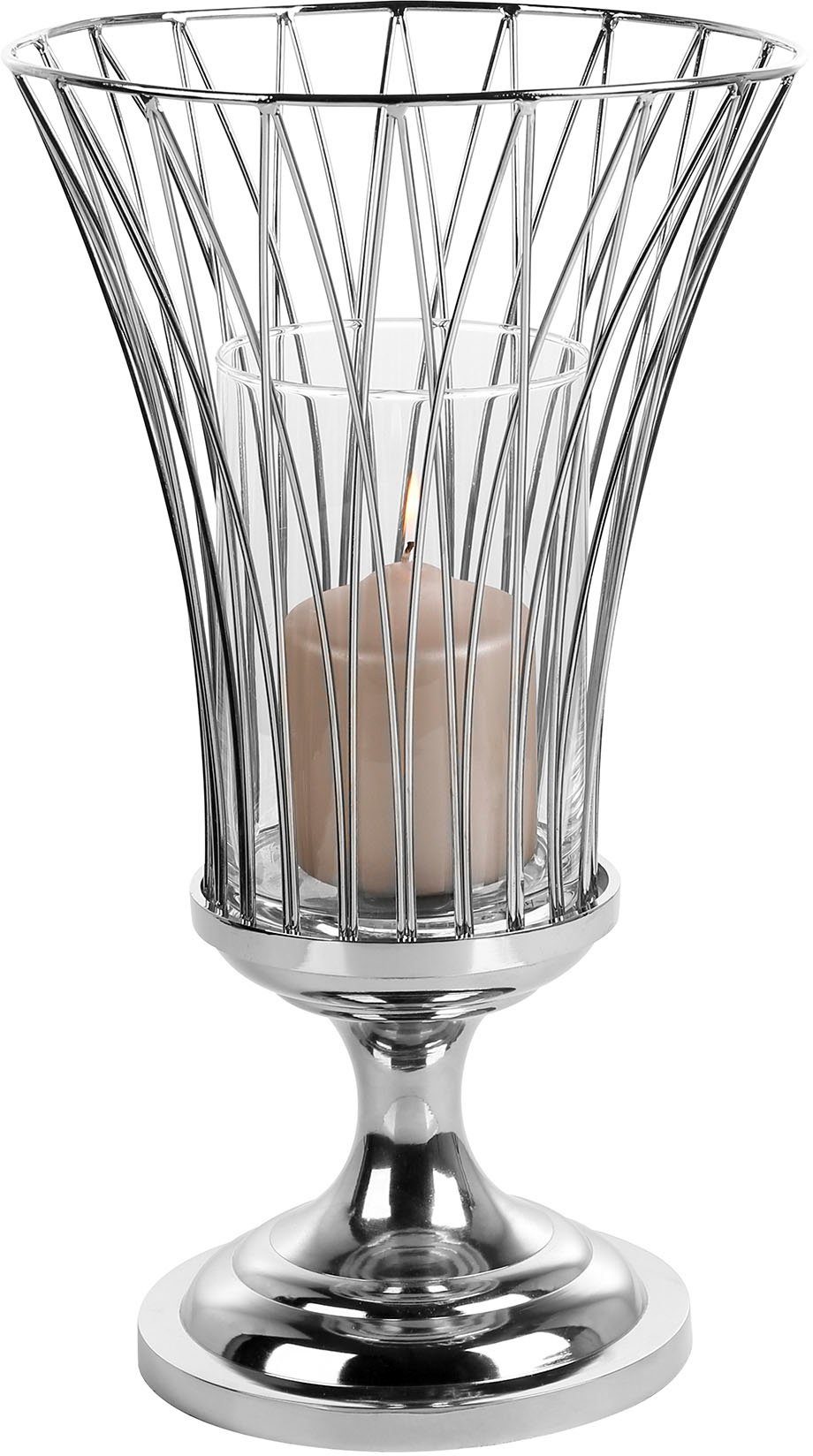 Fink Windlicht ALLEGRA (1 St), Kerzenhalter aus Edelstahl und Glas günstig online kaufen