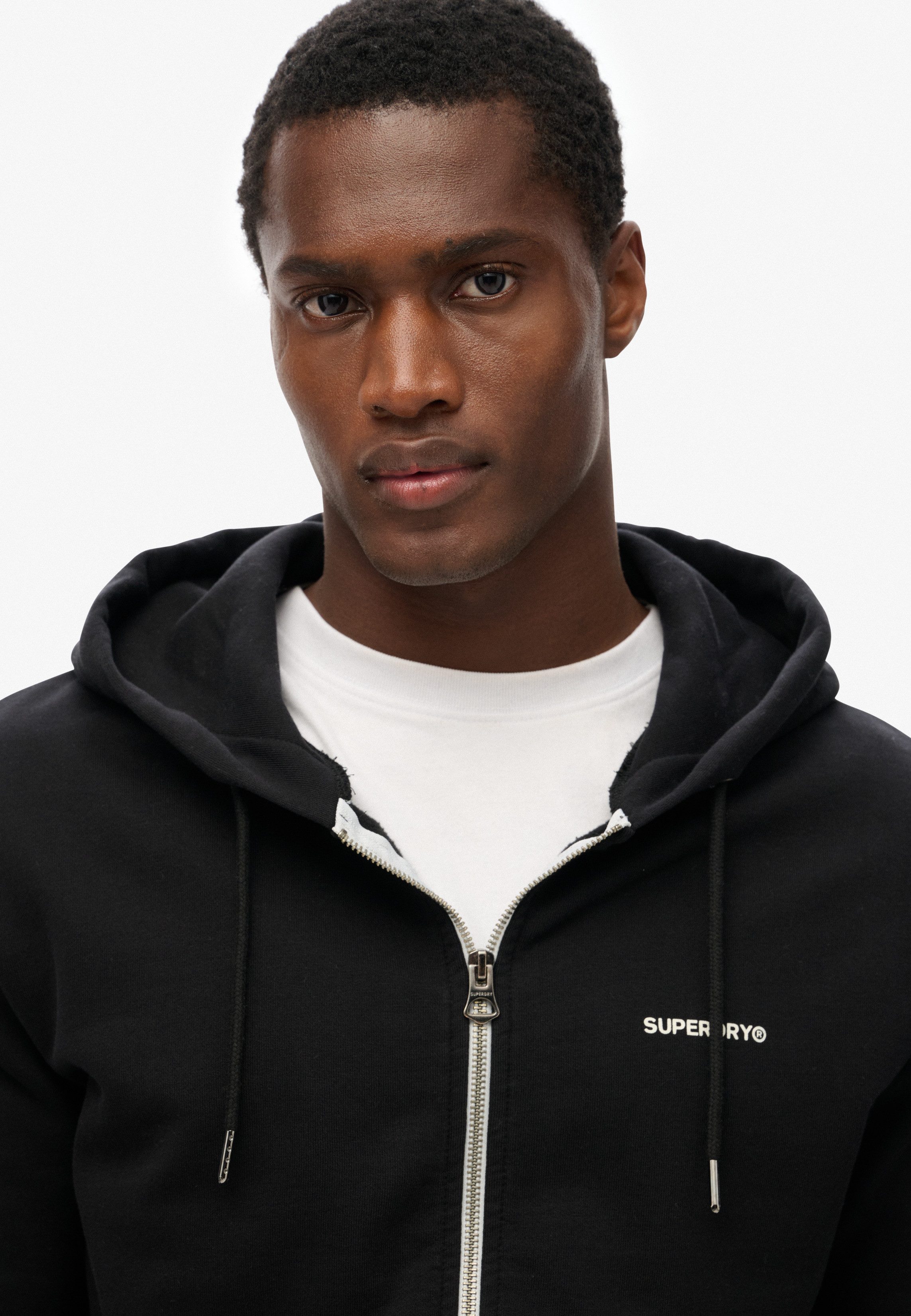Superdry Kapuzensweatjacke PLAIN ZIP HOOD günstig online kaufen