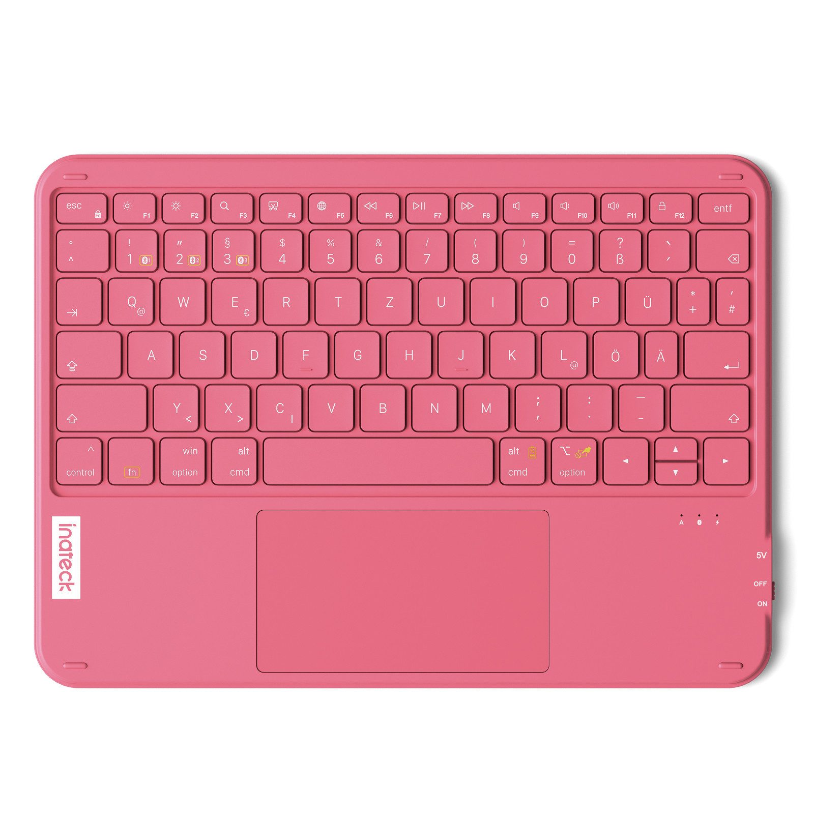 Inateck Ultraleichte für iPad/Tablet/Windows/Laptop/PC Tablet Tastatur mit Touchpad (Kabellose)