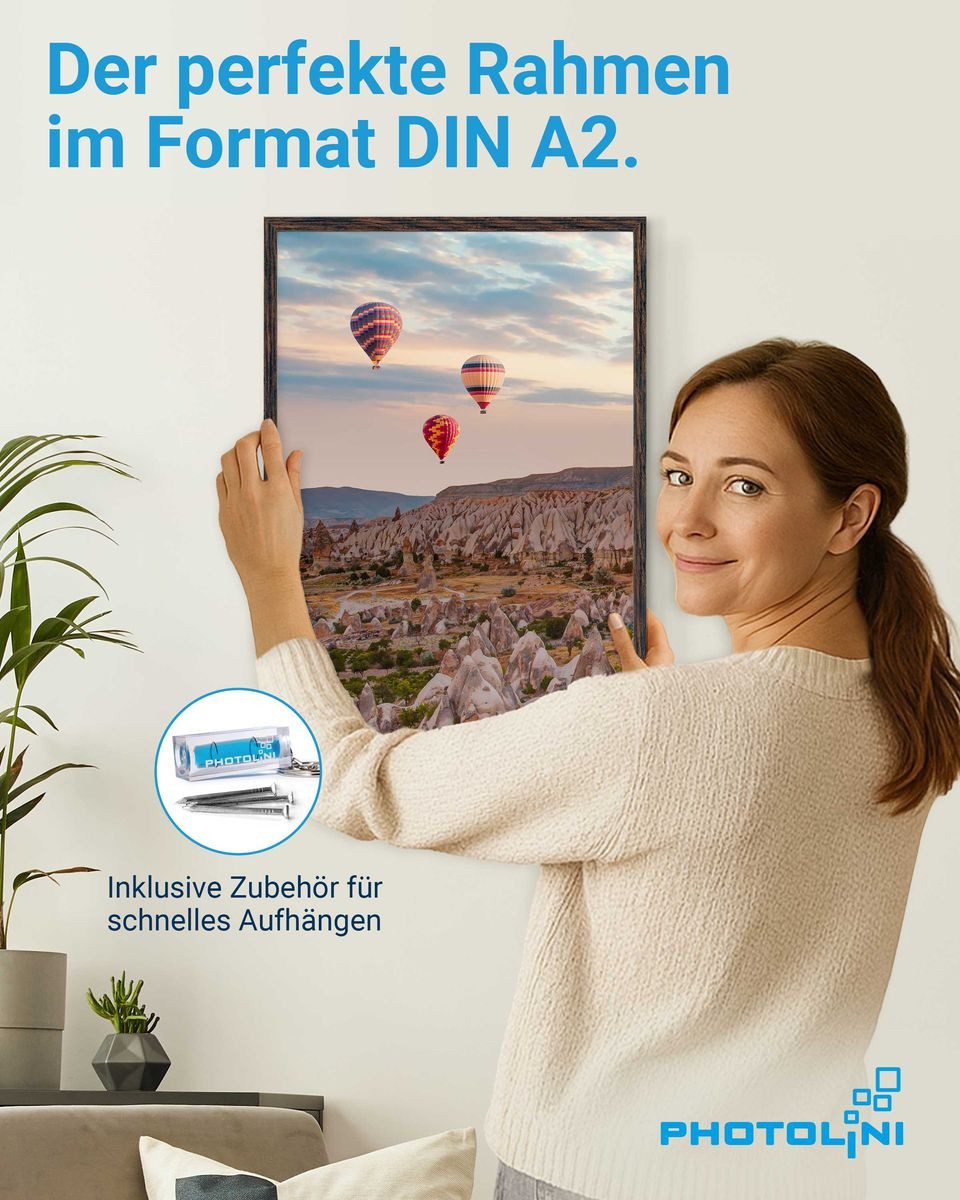 PHOTOLINI Bilderrahmen 3er Set 42x60 cm / A2 Poster-Rahmen, zum Aufhängen, günstig online kaufen