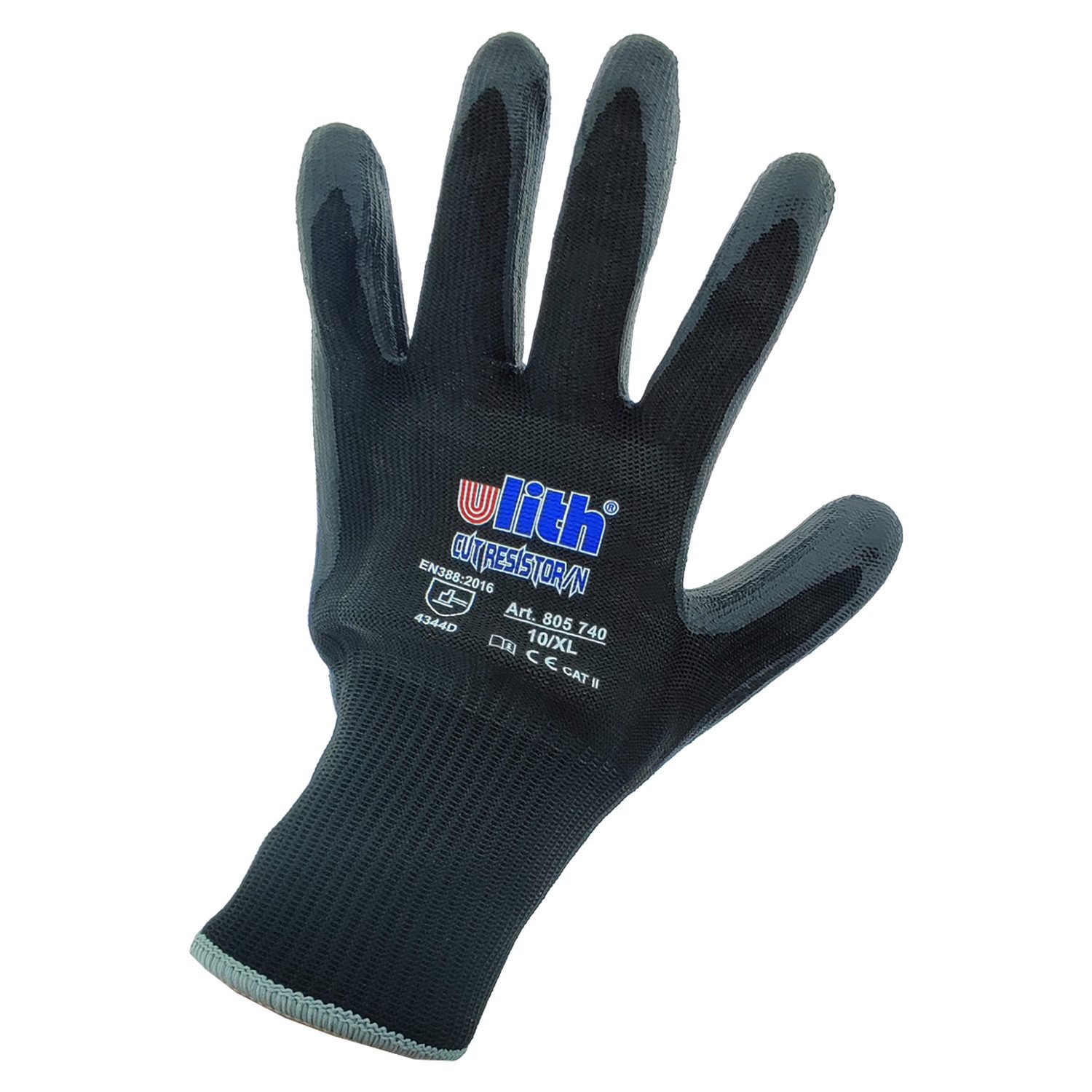 Ulith Arbeitshandschuhe Schnittschutz-Handschuhe Nitril-Beschichtung CUT-RESISTOR/N Größe 9 (Paar, 1-St., Schnittschutz-Handschuhe) Schutzhandschuhe Arbeitshandschuhe Sicherheitshandschuhe