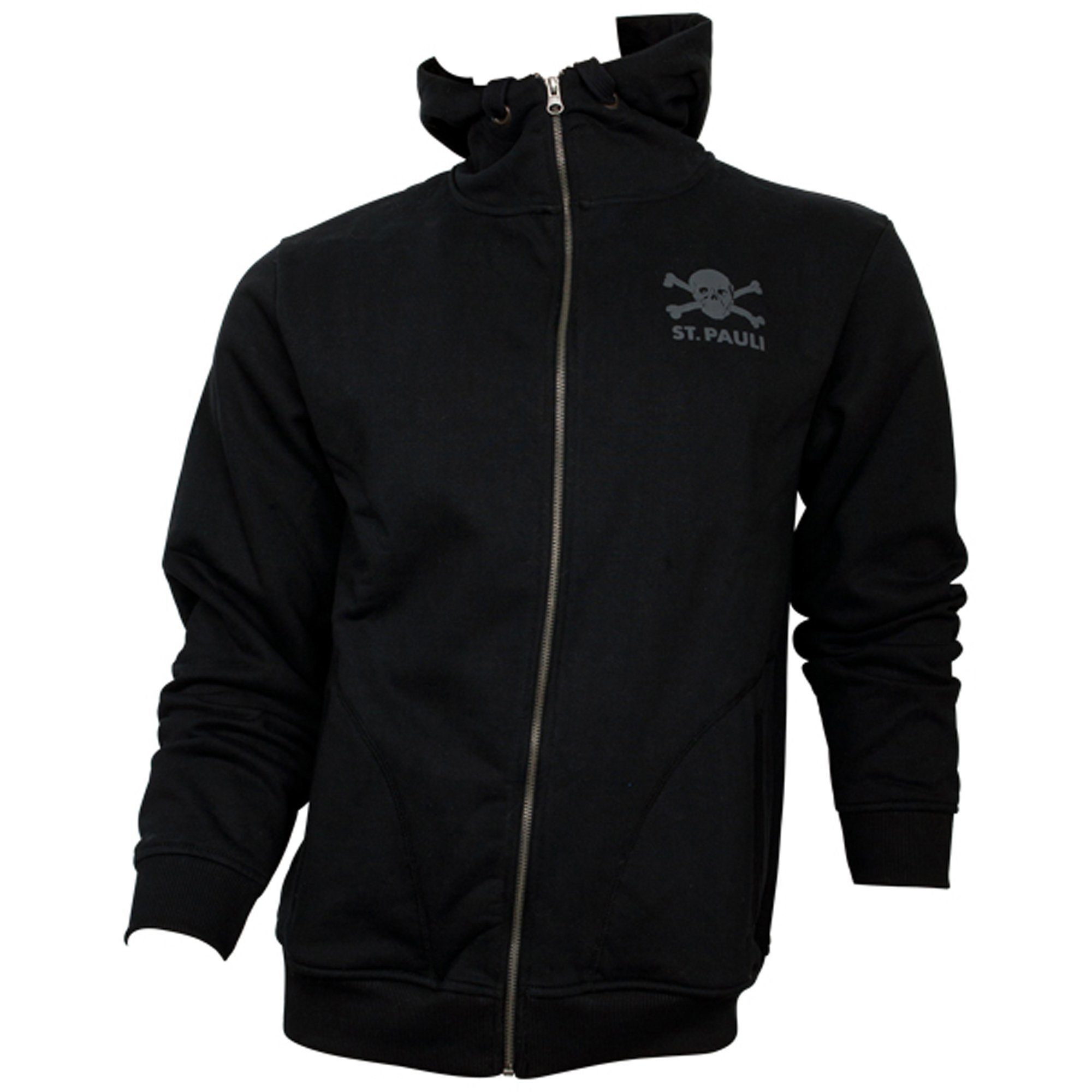 FC St. Pauli Kapuzensweatjacke Totenkopf Klein/Groß (Schwarz) mit großem Au günstig online kaufen