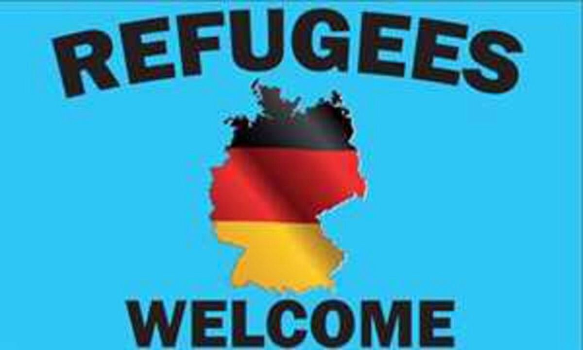 flaggenmeer Flagge Refugees g/m² 80 Welcome
