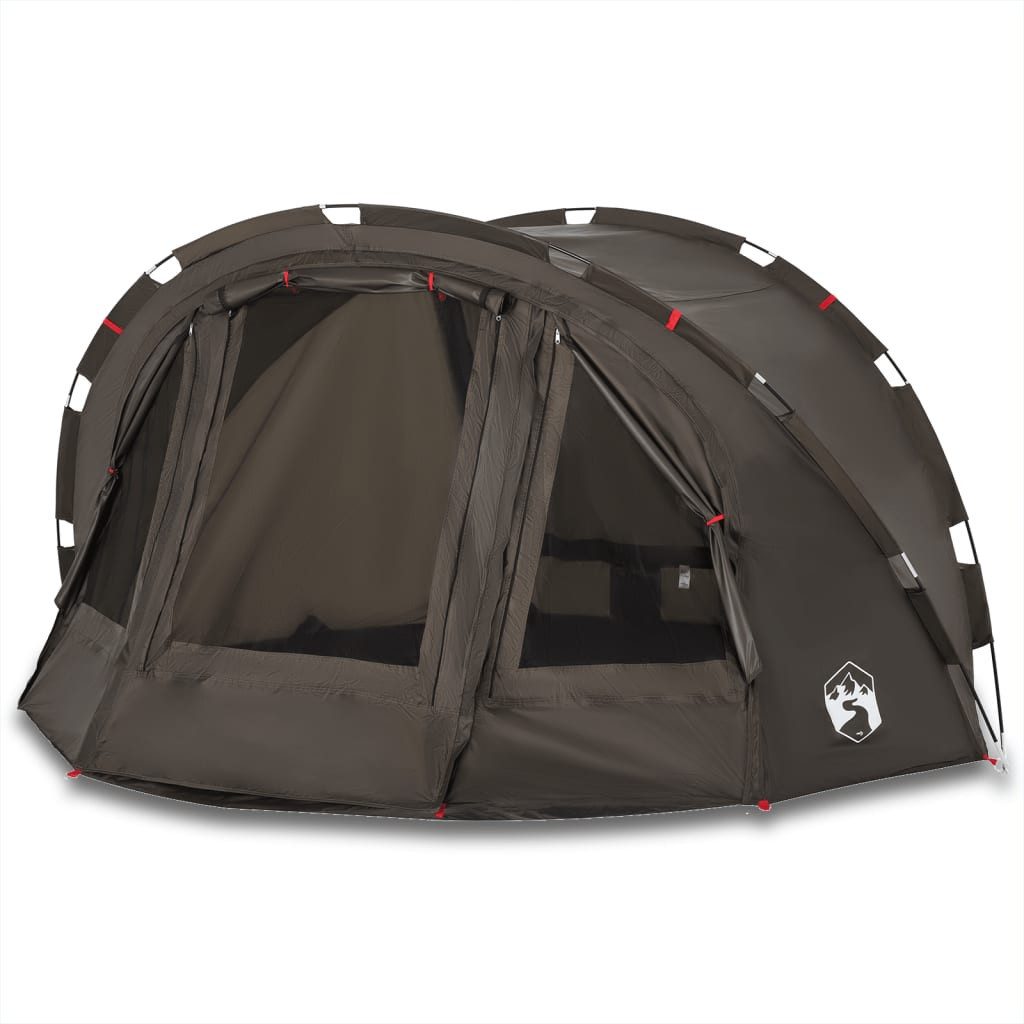 Kuppelzelt Zelt Campingzelt Angelzelt 4 Personen Braun Wasserdicht