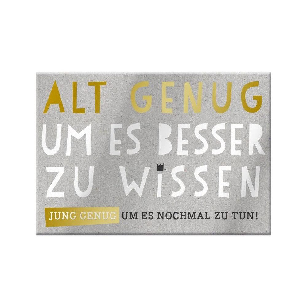 Sheepworld Dekofigur Magnet - mit Umschlag - Alt genug - ca. 8,2 x 6 cm günstig online kaufen
